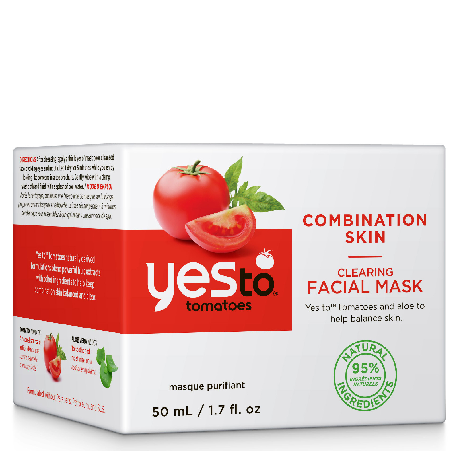 Mascarilla facial aclaradora con tomate de yes to