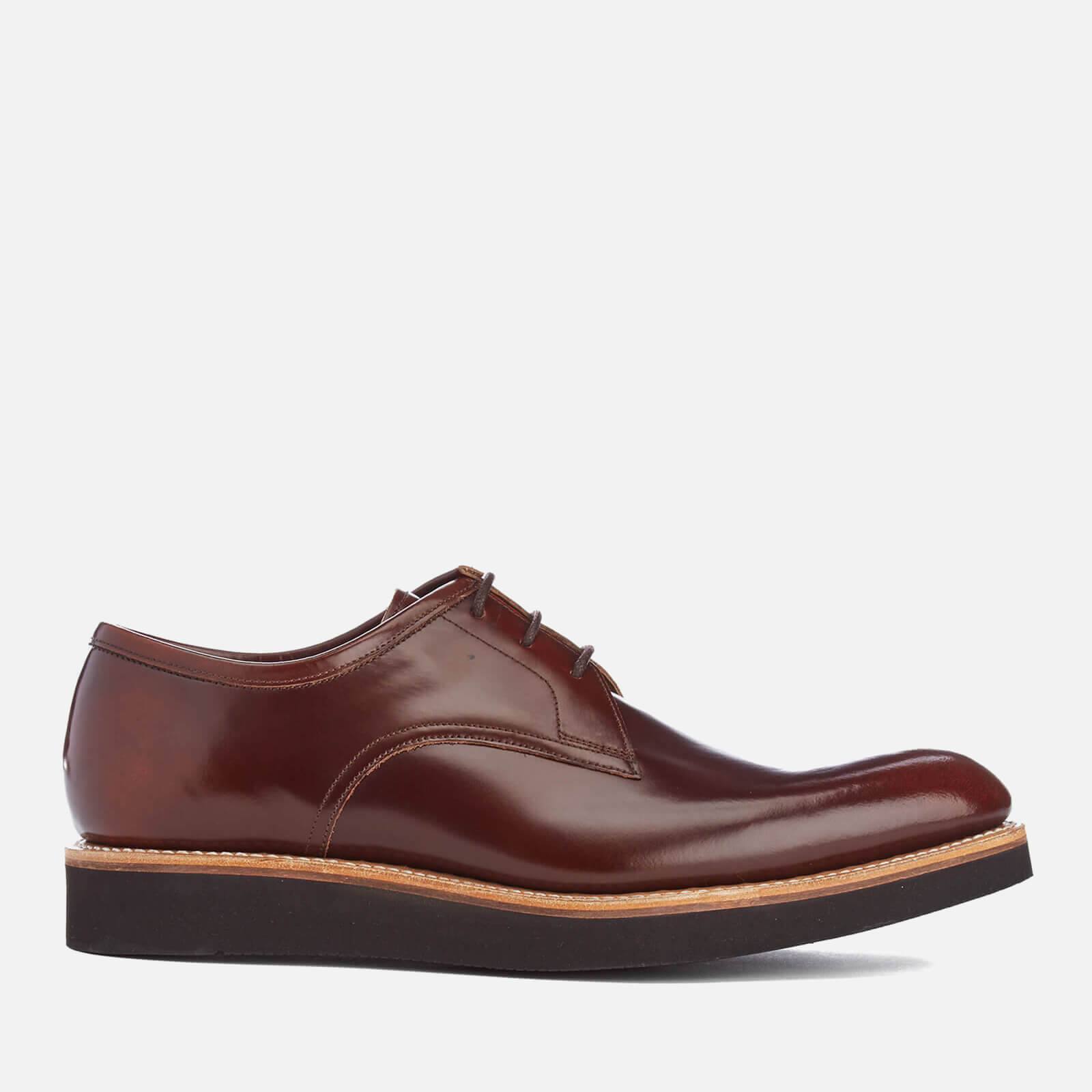 Grenson Men s Lennie High Shine Derby Shoes Honey Allsole