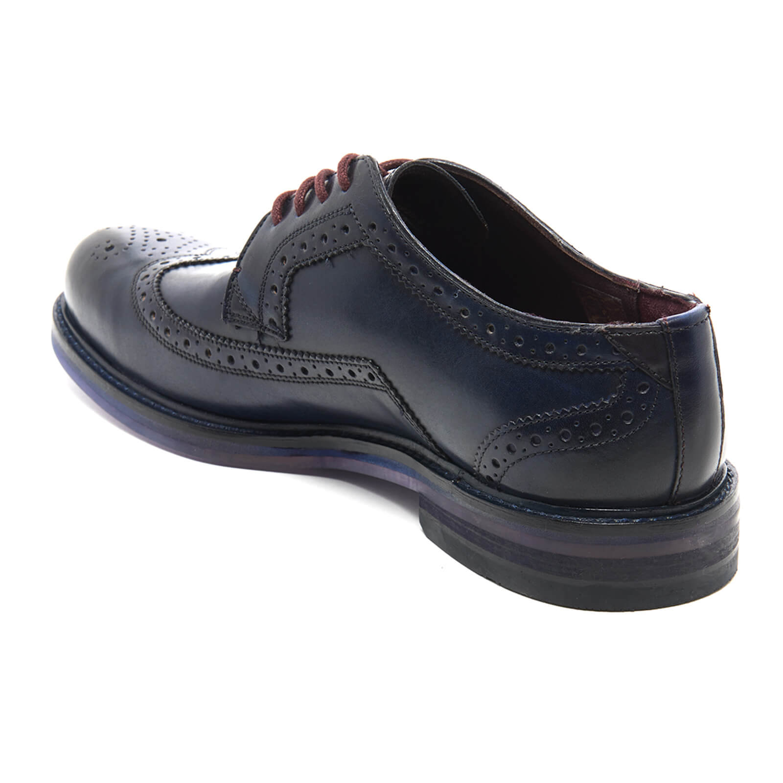 Ted Baker Men s Ttanum 3 Burnished Leather Brogues Dark Blue Allsole