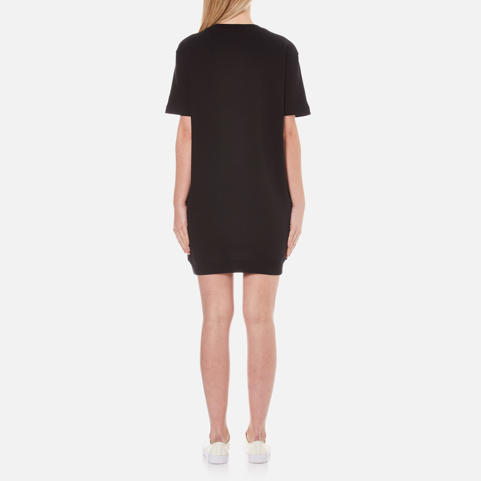 Love Moschino Women s Peace Heart Sweatshirt Dress Black Coggles
