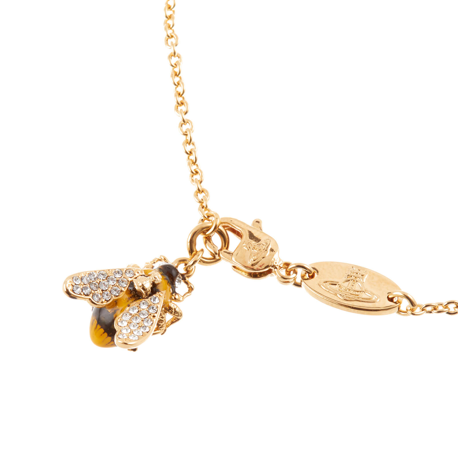 Vivienne Westwood Women s Bumble Bracelet Black Yellow Gold Coggles