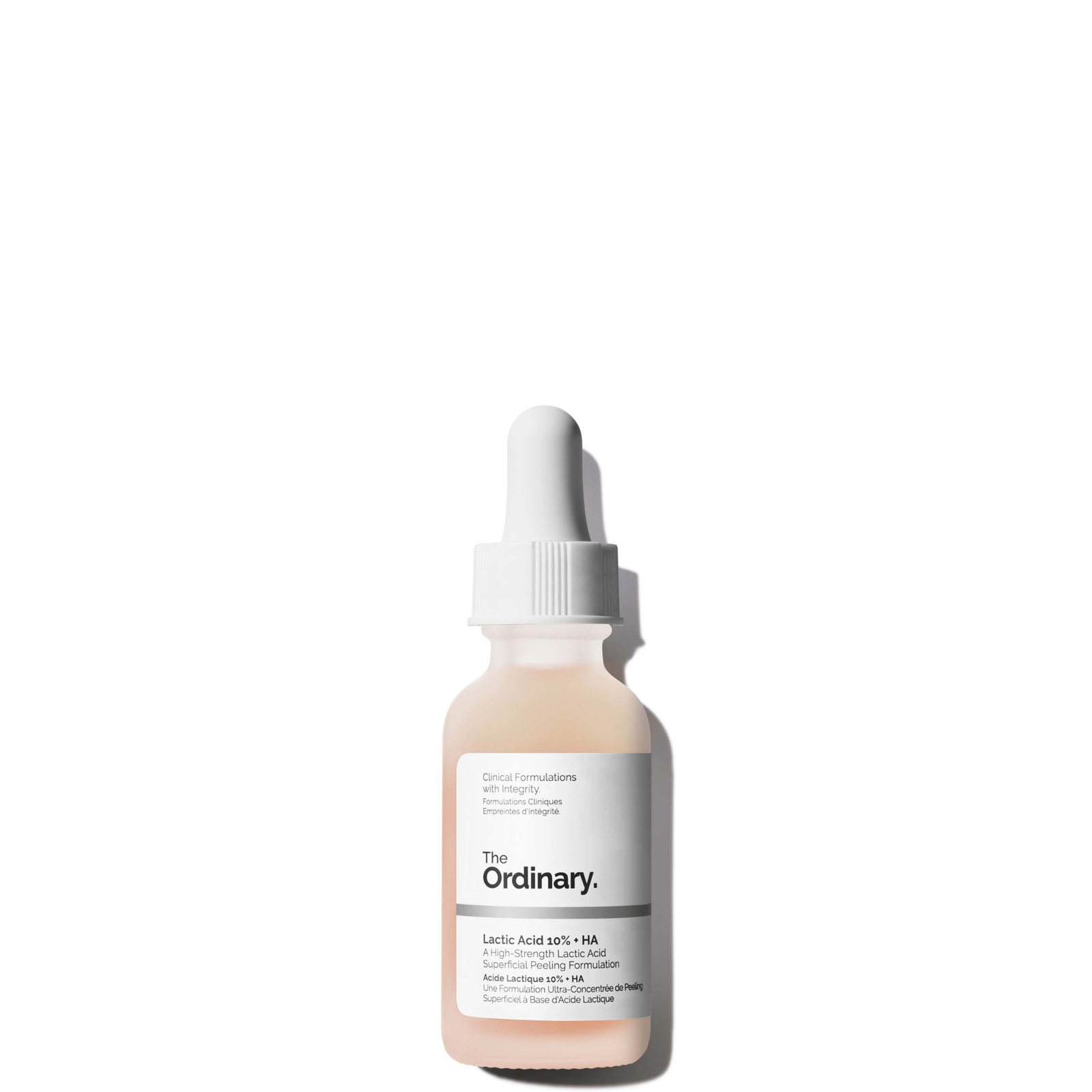 Formulación exfoliante superficial de ácido láctico 10 % + HA 2 % de The Ordinary 30 ml