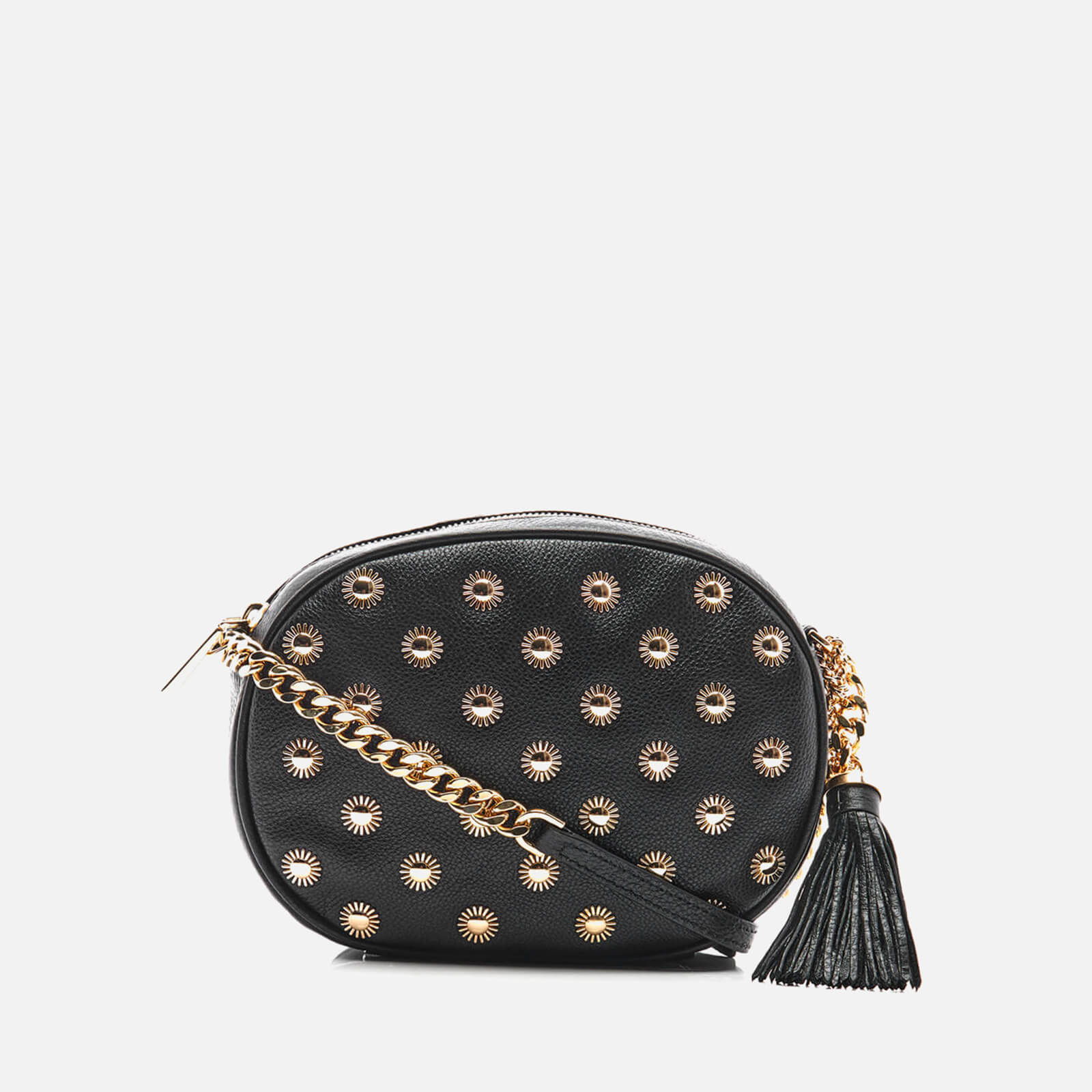 【MICHAEL MICHAEL KORS】スタッズ チャンキーモカシン ‐Black MICHAEL MICHAEL KORS Women's Ginny Studded Mid Messenger Bag