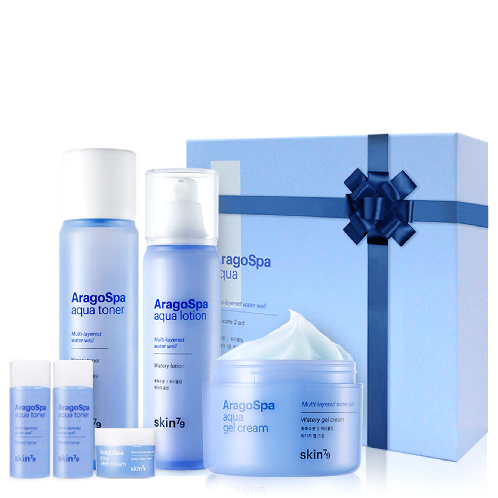 Set de seis productos de cuidado de la piel con agua termal Aragospa de Skin79