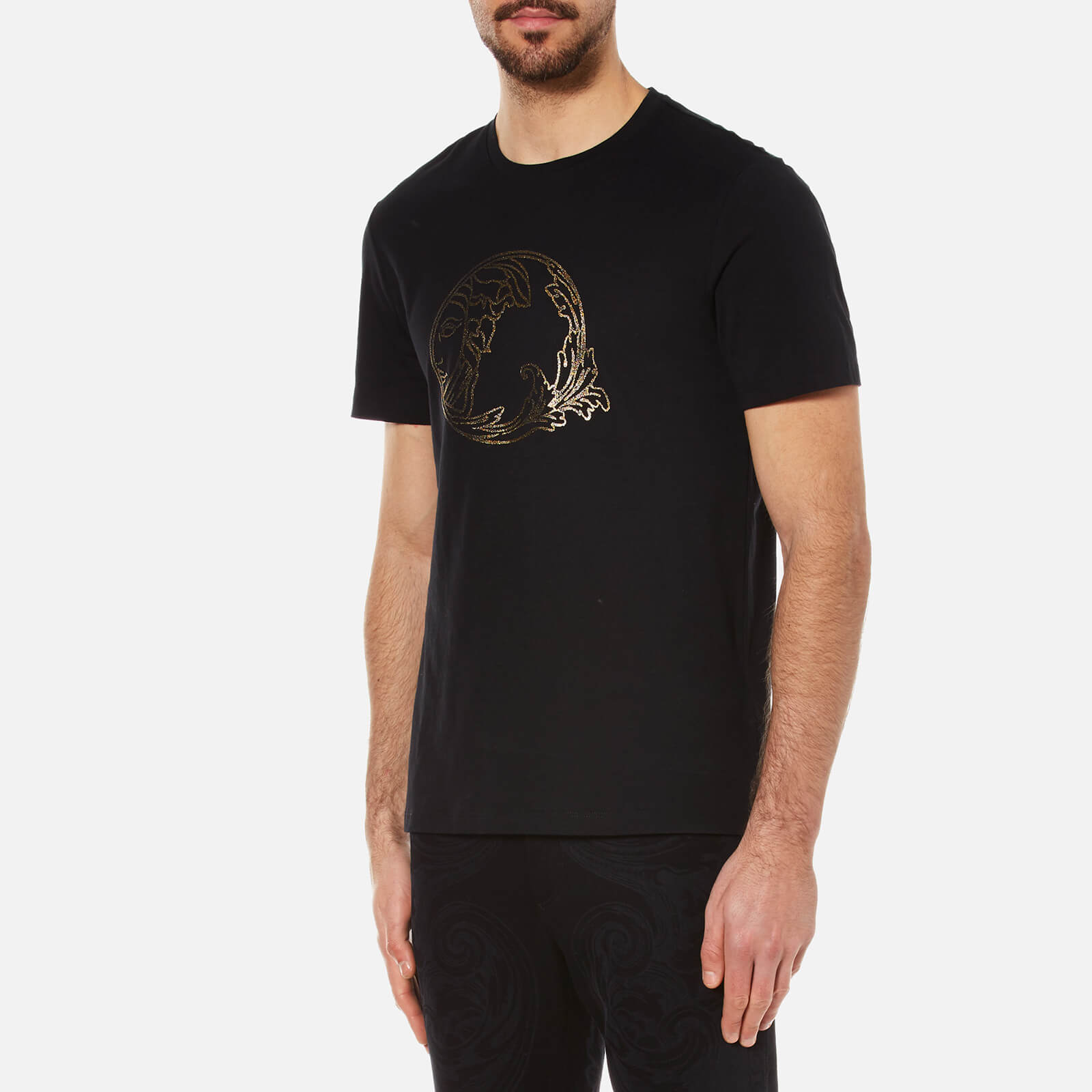 Versace Collection Men's Medusa Beaded Printed T-Shirt