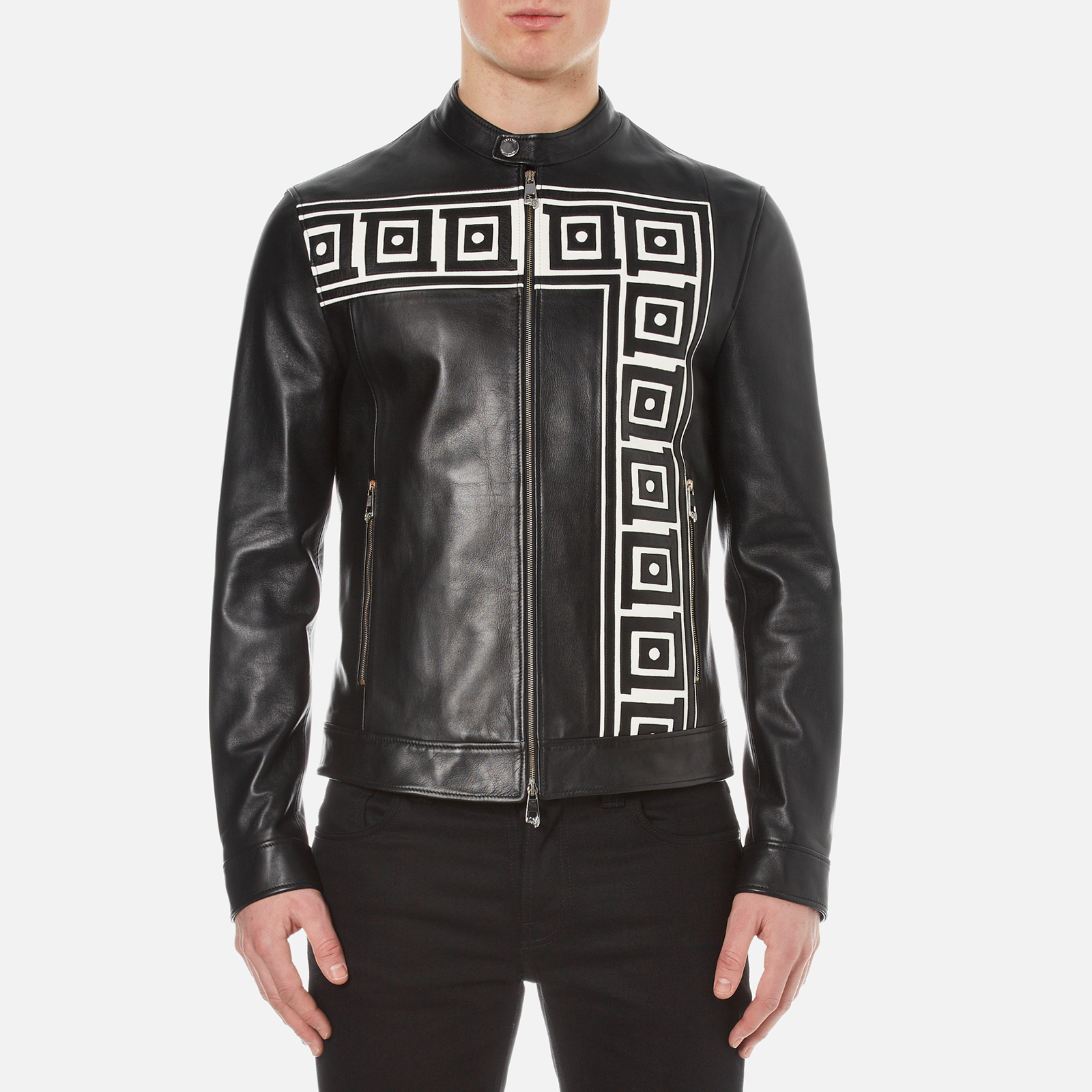 Versace collection leather jacket online