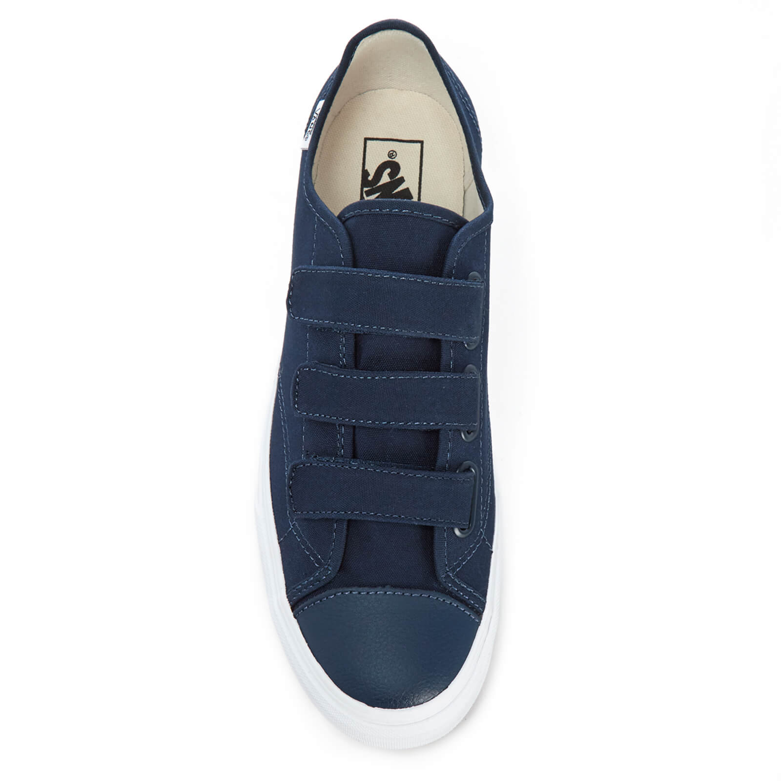 Vans Men s Prison Issue Canvas Triple Velcro Trainers Dress Blues True White Allsole