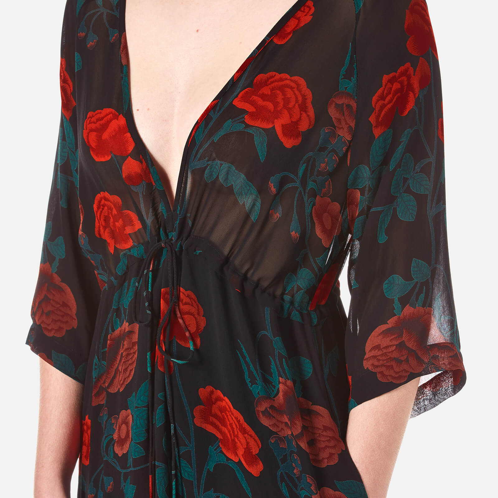 Ganni Women s Newman Georgette Maxi Dress Black Coggles