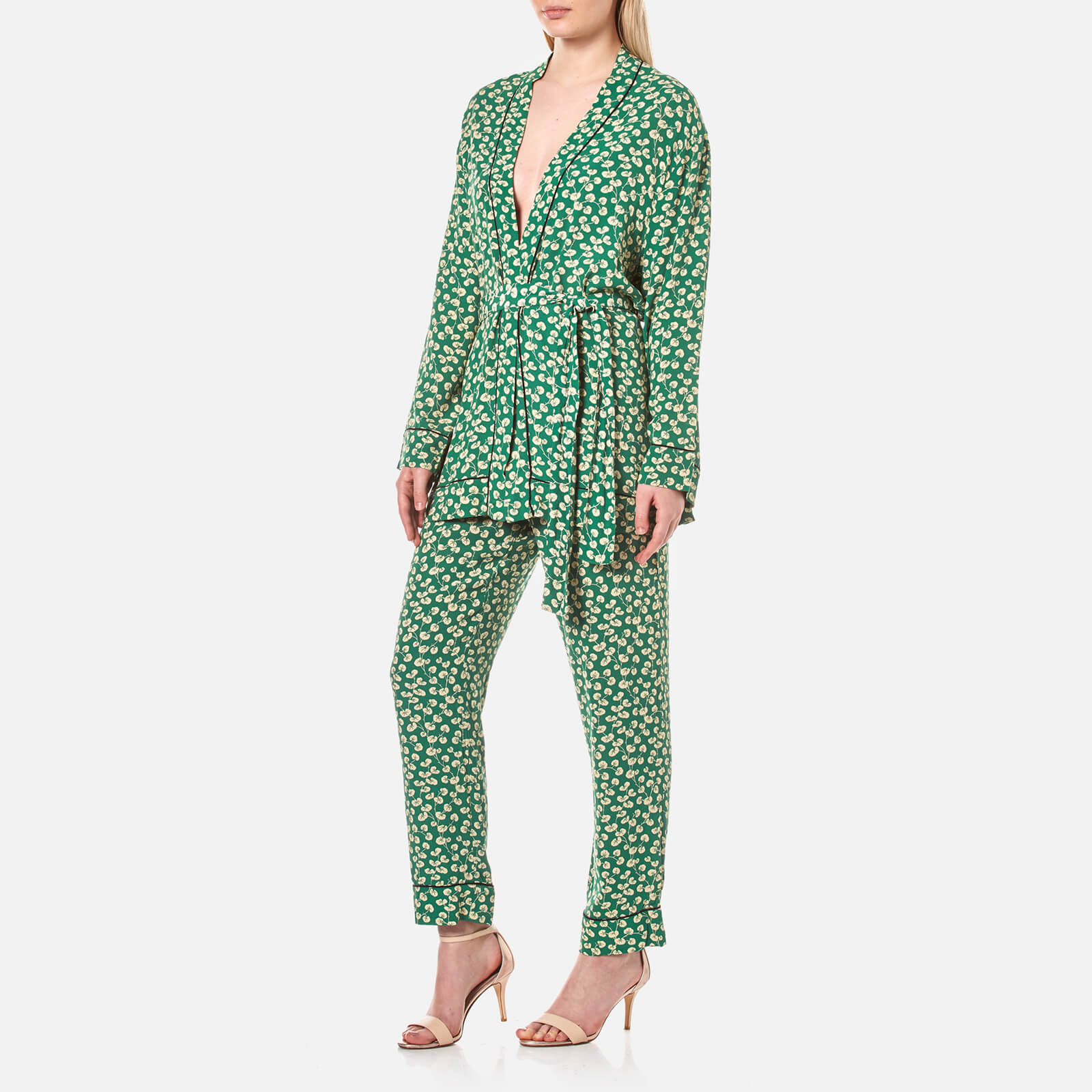 Ganni dalton crepe dress green best sale