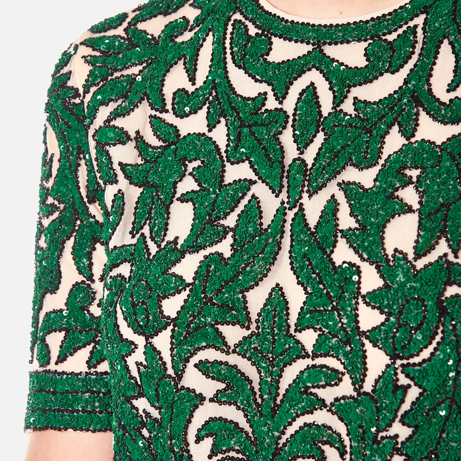 Ganni Women s Colby Sequins Top Biscotti Coggles