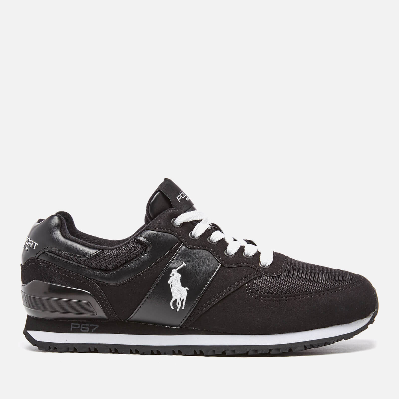 Polo Ralph Lauren Men s Slaton Pony Runner Trainers Black White Allsole