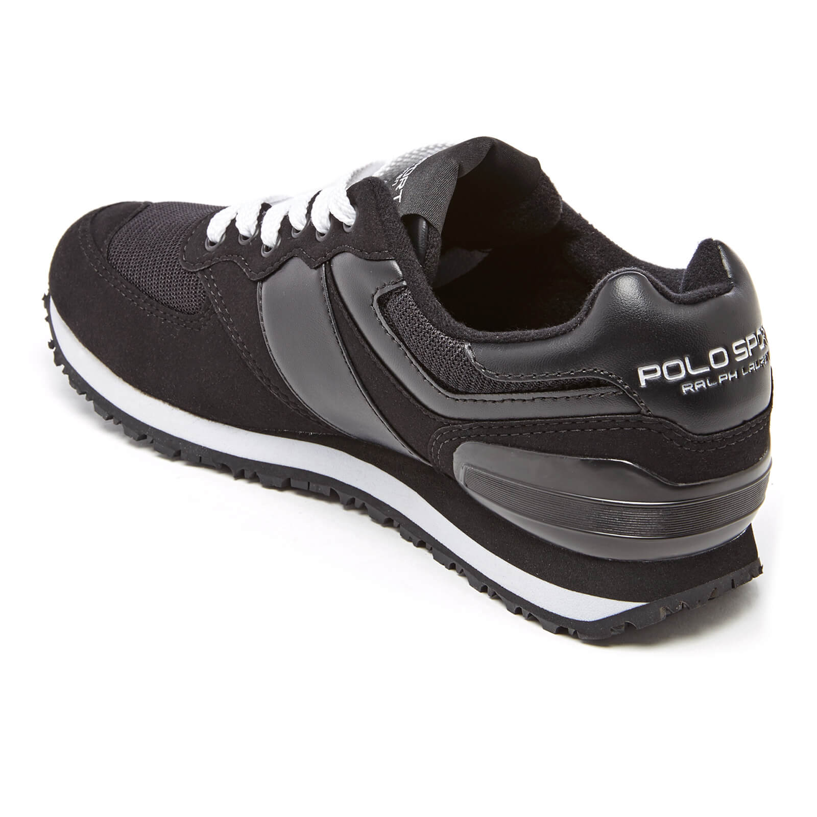 Polo Ralph Lauren Men s Slaton Pony Runner Trainers Black White Allsole
