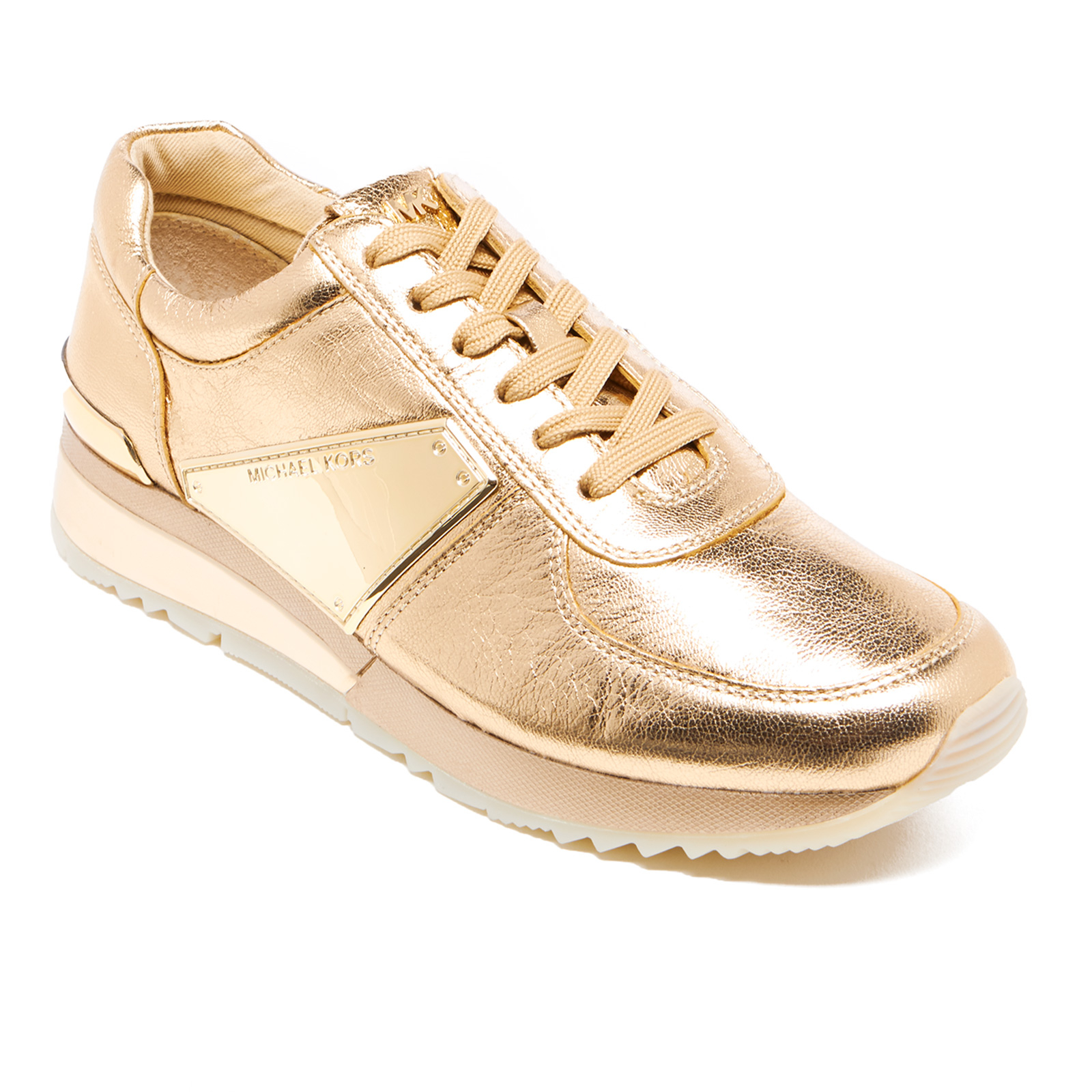 Michael michael kors allie floral appliqu茅 leather sneaker clearance