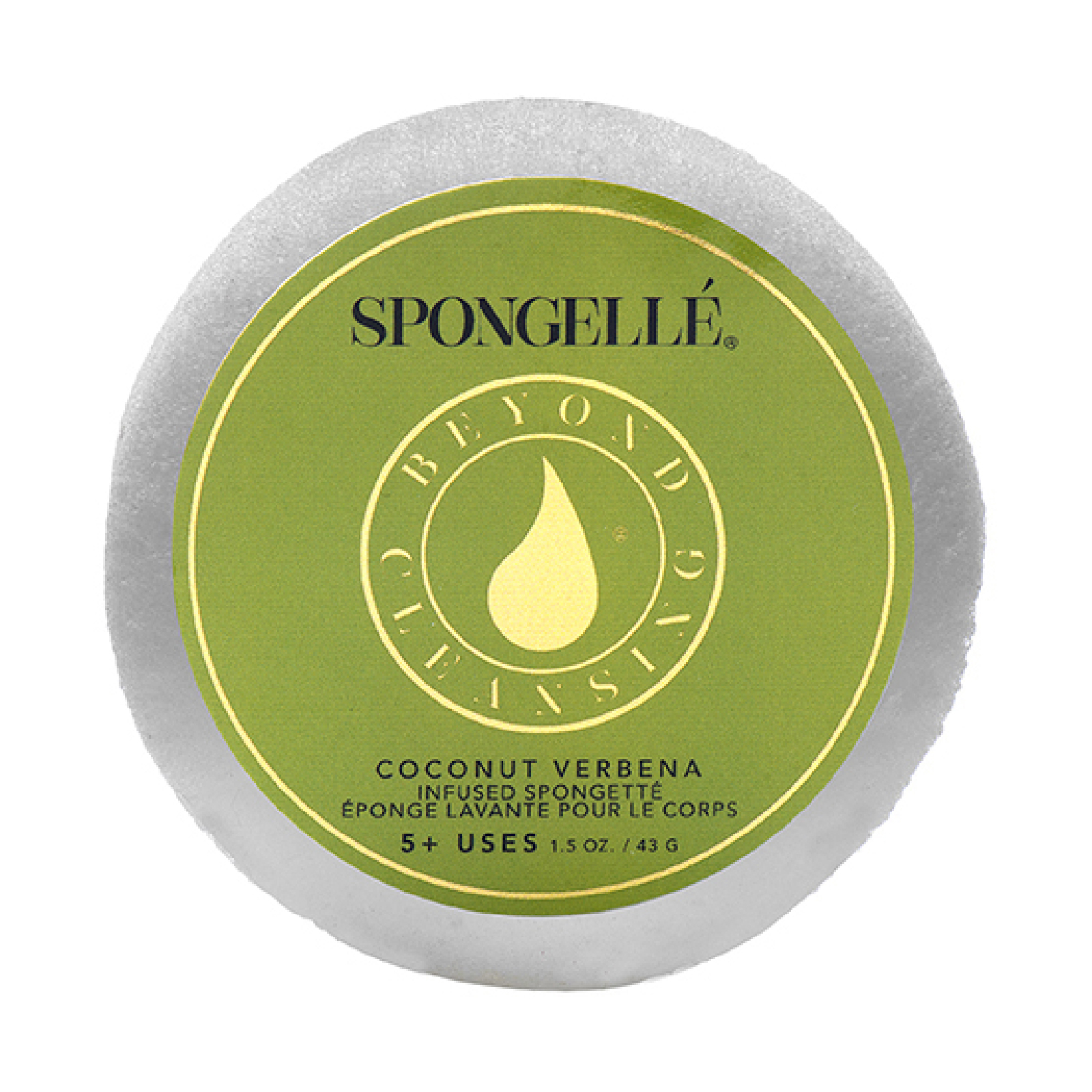 Esponja Spongette con jabón corporal perfumado tamaño viaje de Spongellé - Coco y verbena