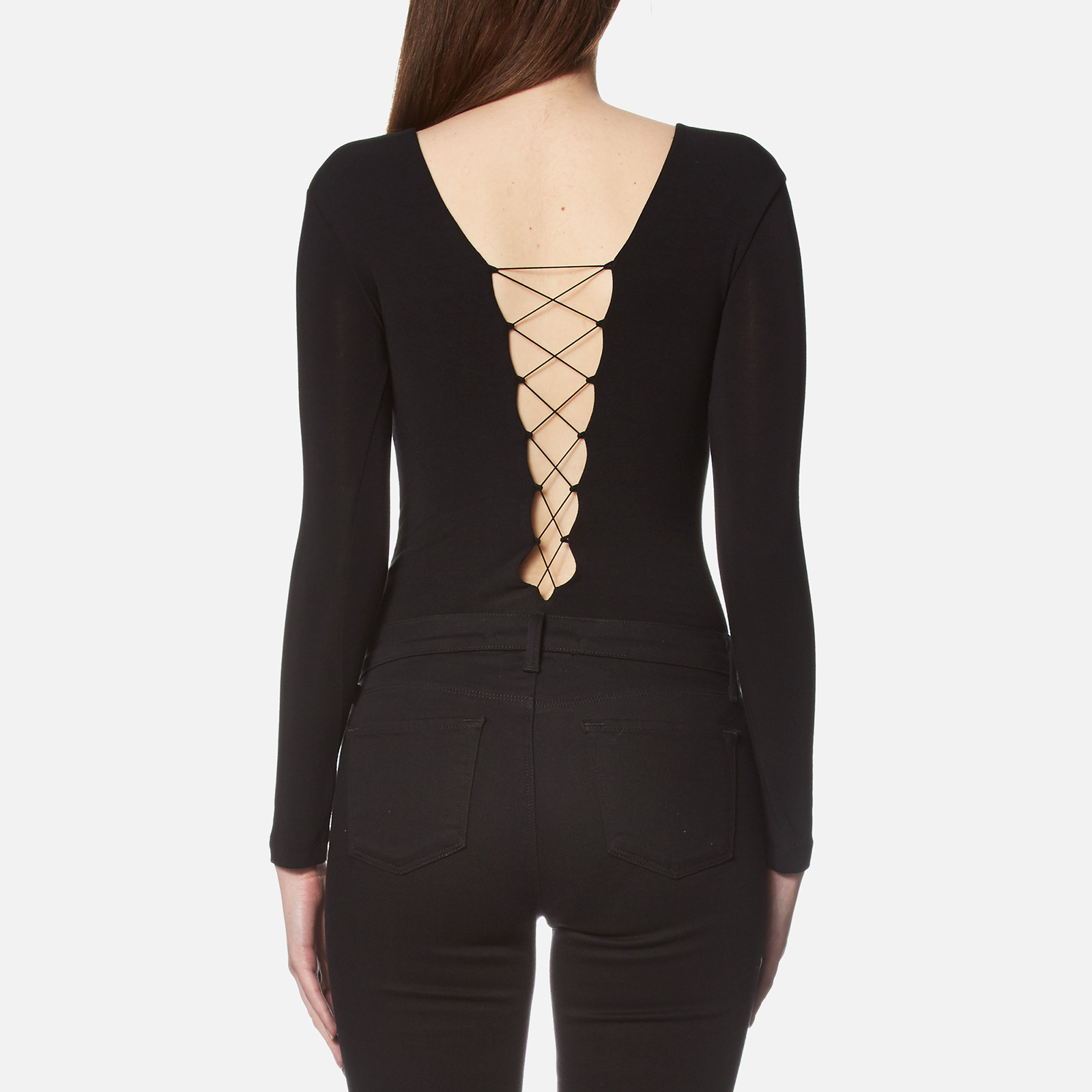 T by Alexander Wang Women's Micro Modal Spandex Lace Up Long T by Alexander Wang Women's Micro Modal Spandex Lace Up Long