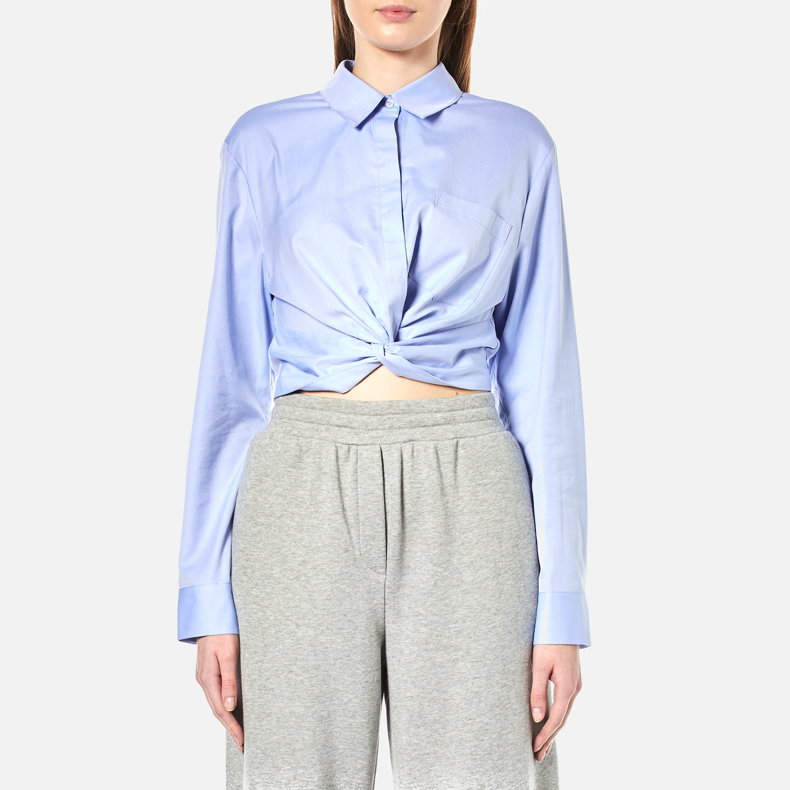 T by Alexander Wang Women's Cotton Twill Twist Front Long T by Alexander Wang Women's Cotton Twill Twist Front Long