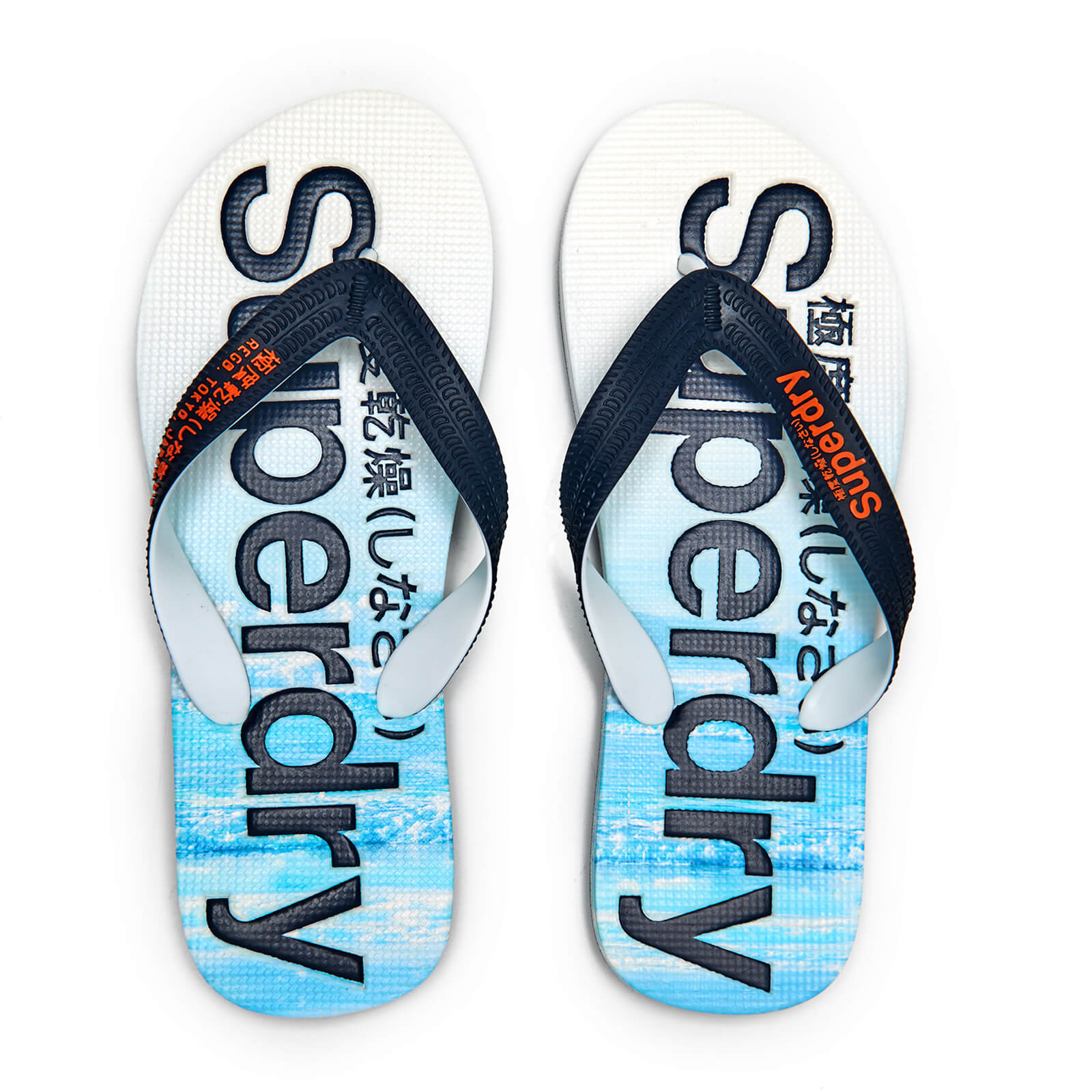 Superdry Men s Aop Flip Flops Blue Wave Allsole