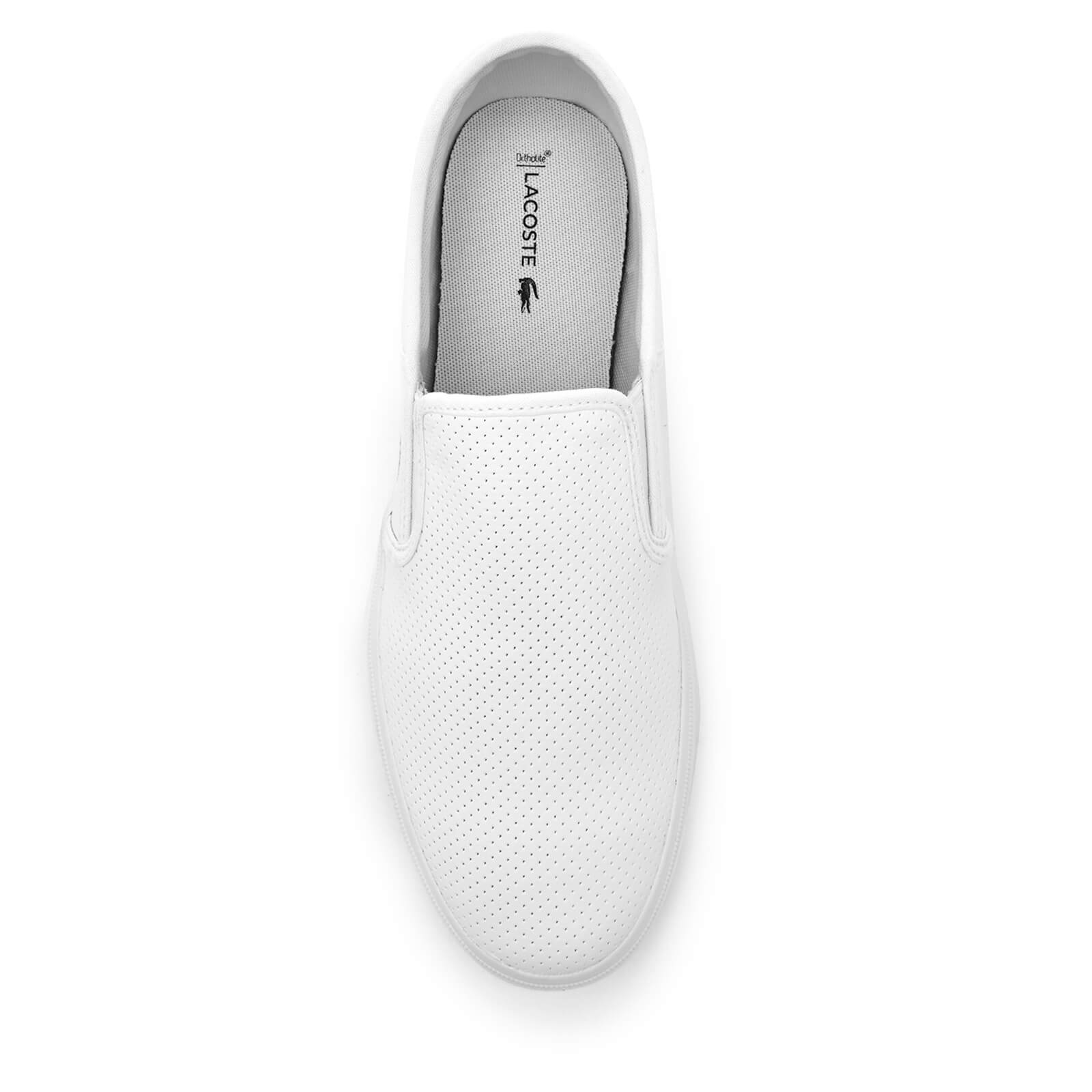 Lacoste gazon sale leather slip on