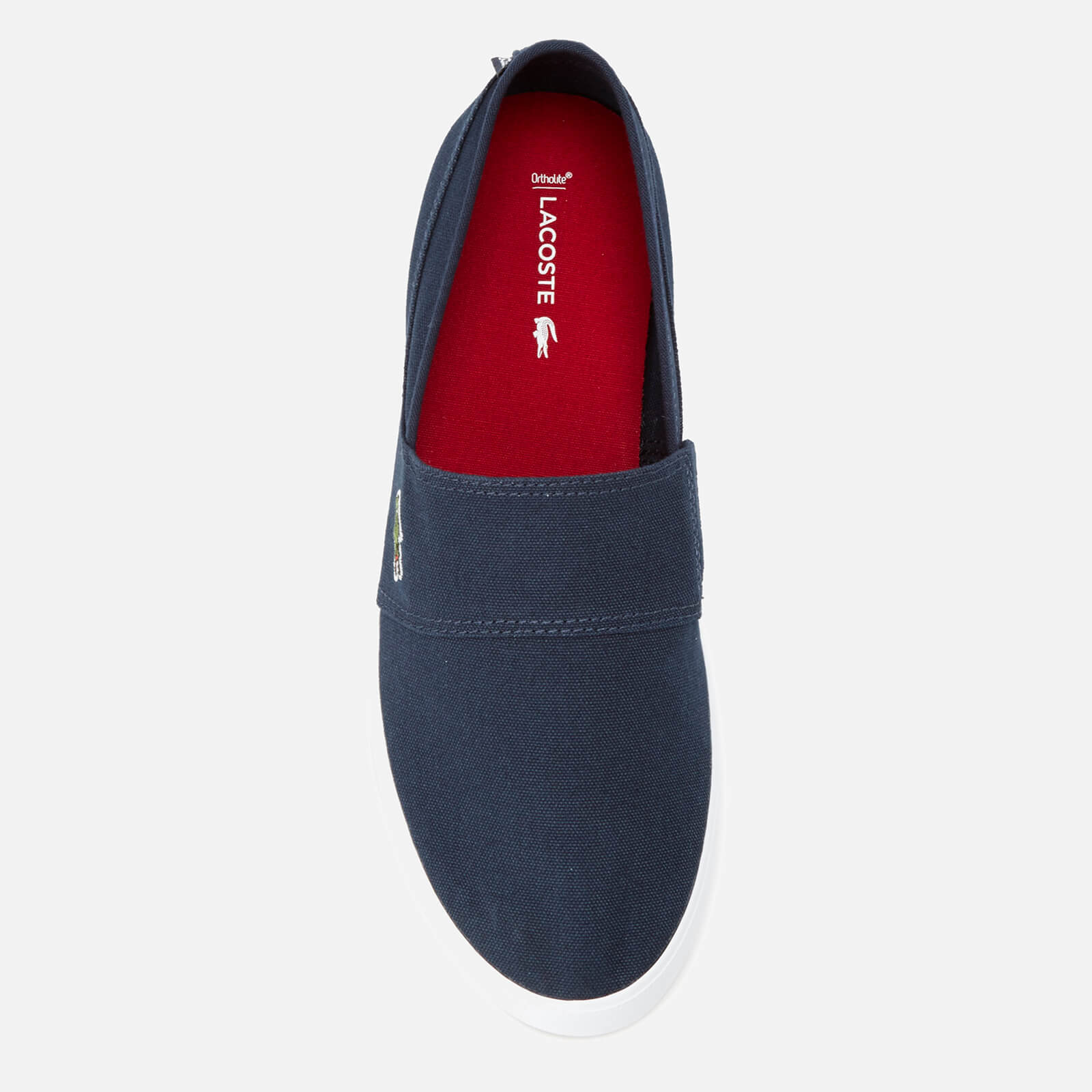 Lacoste Men s Marice Bl 2 Canvas Slip On Pumps White Allsole
