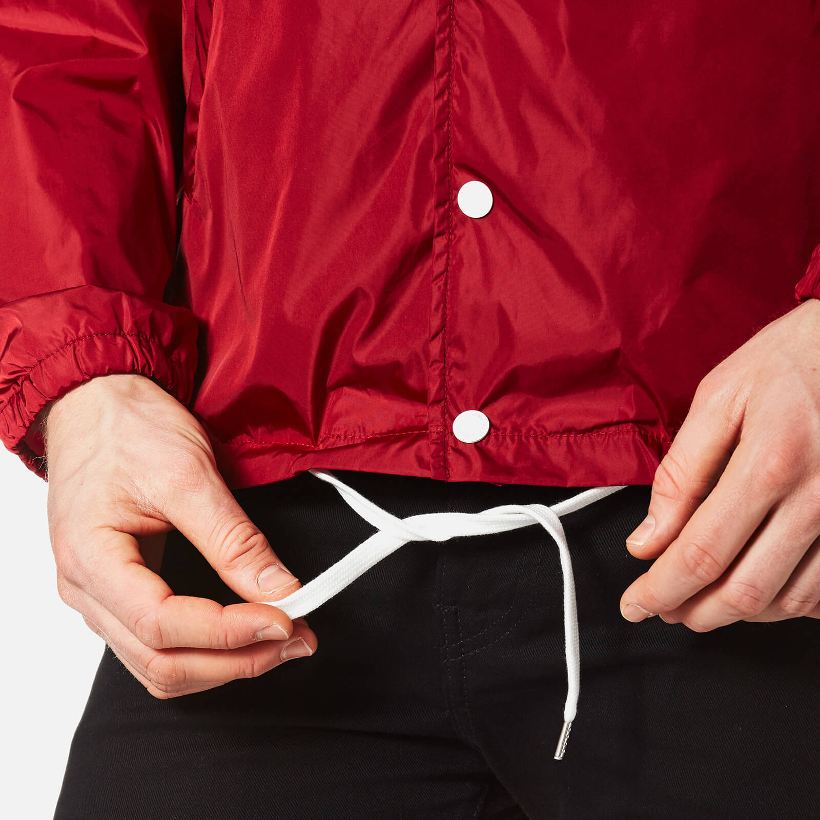Maison Kitsuné Men's Plain Bertil Windbreaker Jacket - Red Maison Kitsuné Men's Plain Bertil Windbreaker Jacket - Red