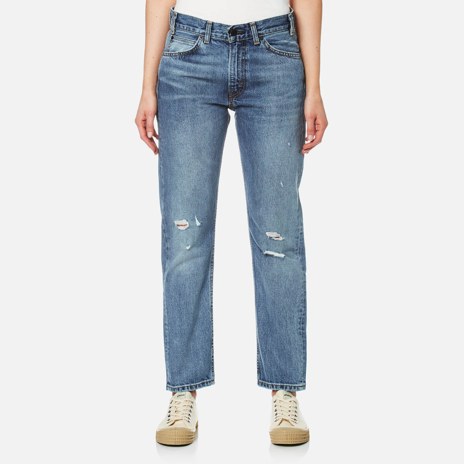 Levi s Women s Orange Tab 505 C Cropped Jeans Heat Stroke Coggles