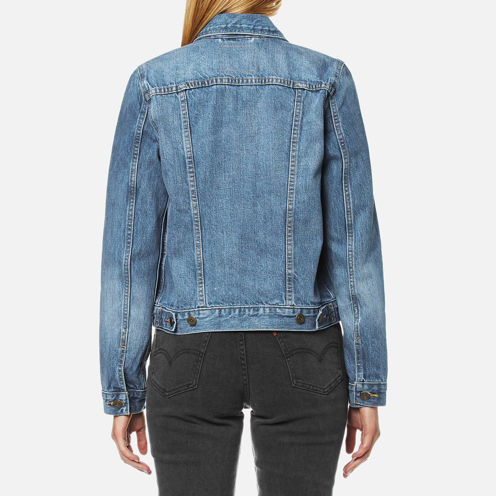 上質で快適 Women's Levi's Orange Jacket Trucker Front Zip Ot Tab ジャケット・アウター