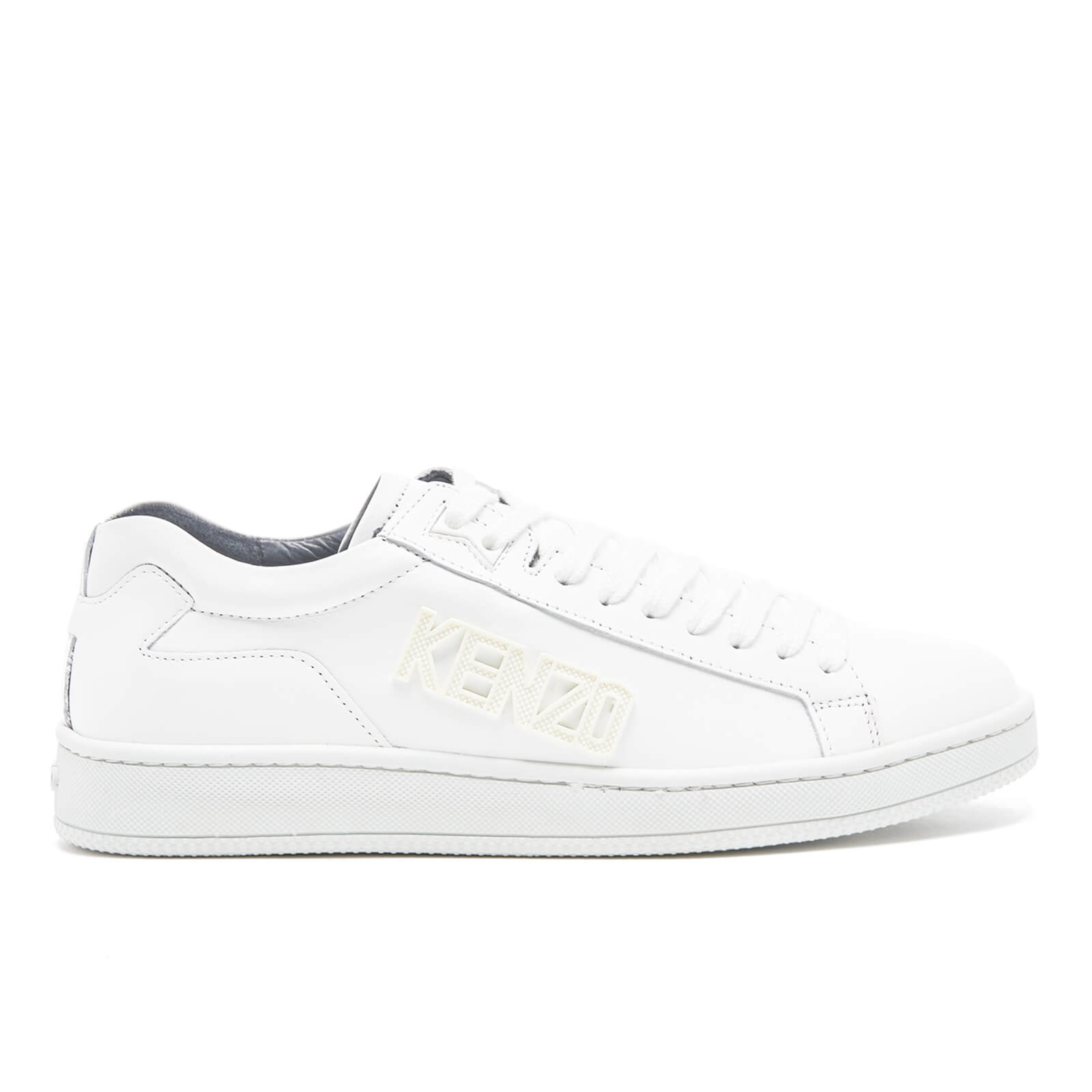 KENZO Men s Tennix Leather Cupsole Trainers White Allsole