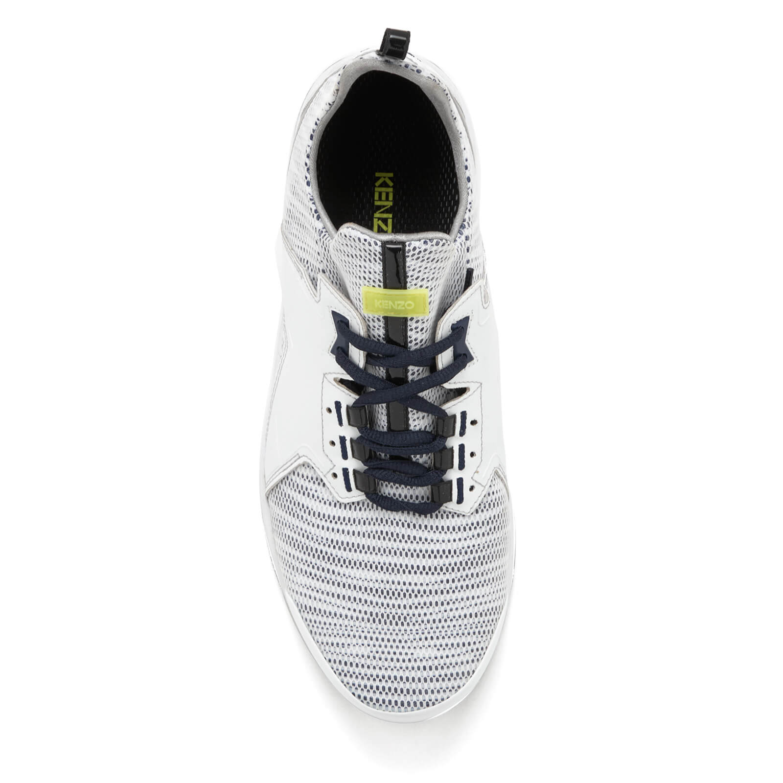 KENZO Men's Ozzy Gummy Mesh Running Trainers - White | Coggles