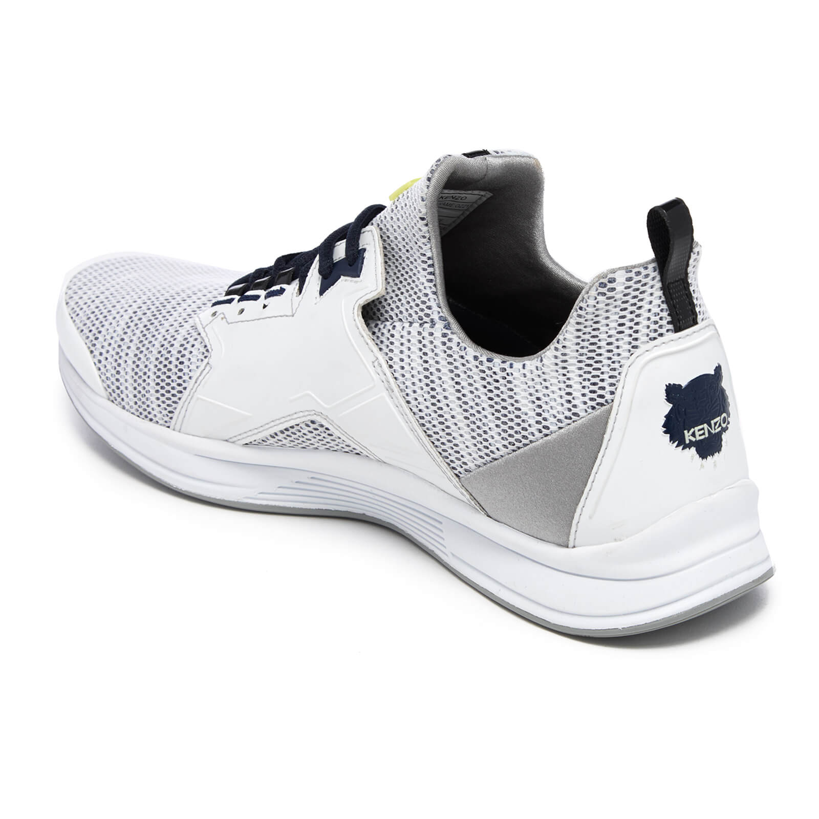 KENZO Men's Ozzy Gummy Mesh Running Trainers - White | Allsole