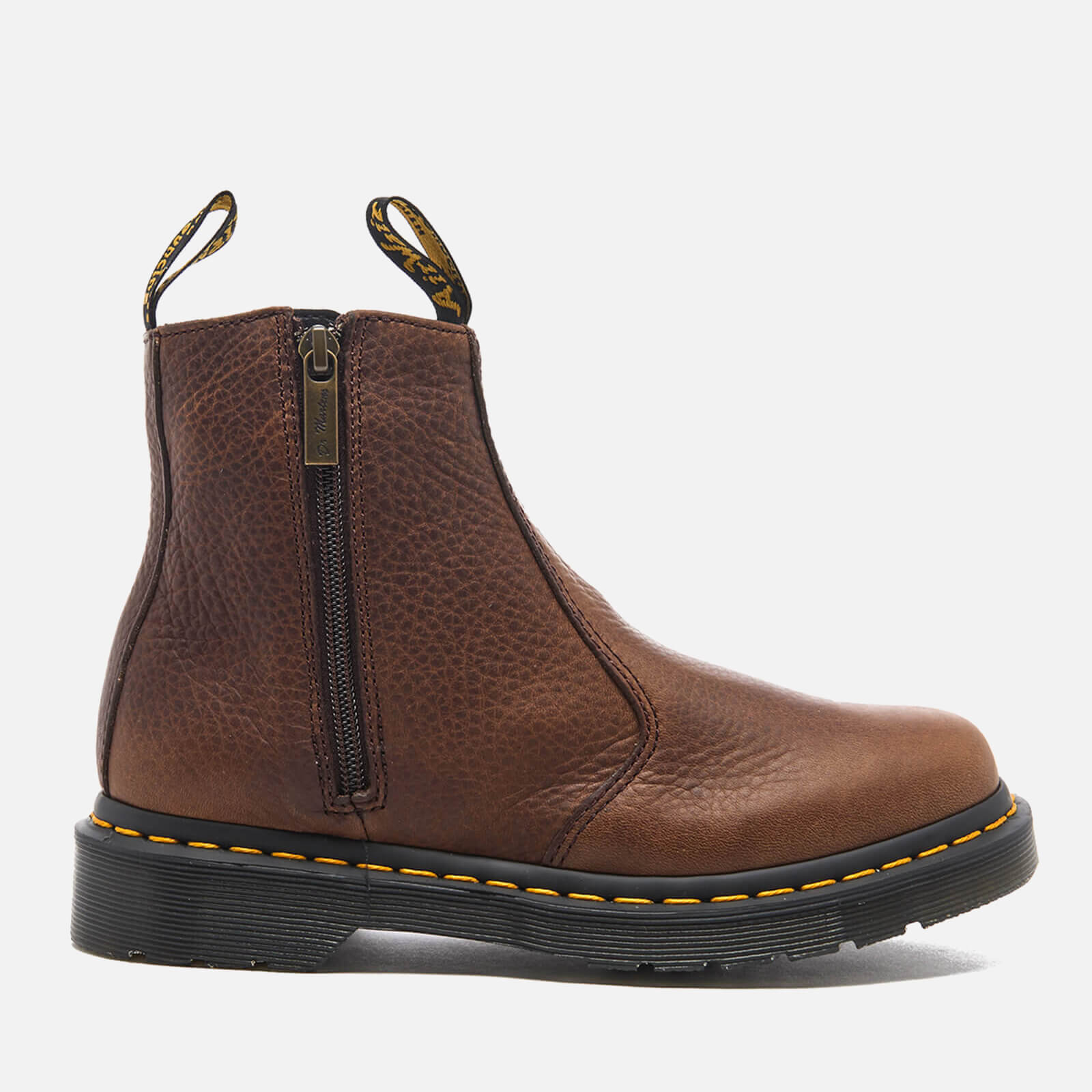 Dr. Martens Women s 2976 Chelsea Boots with Zips Dark Brown Allsole