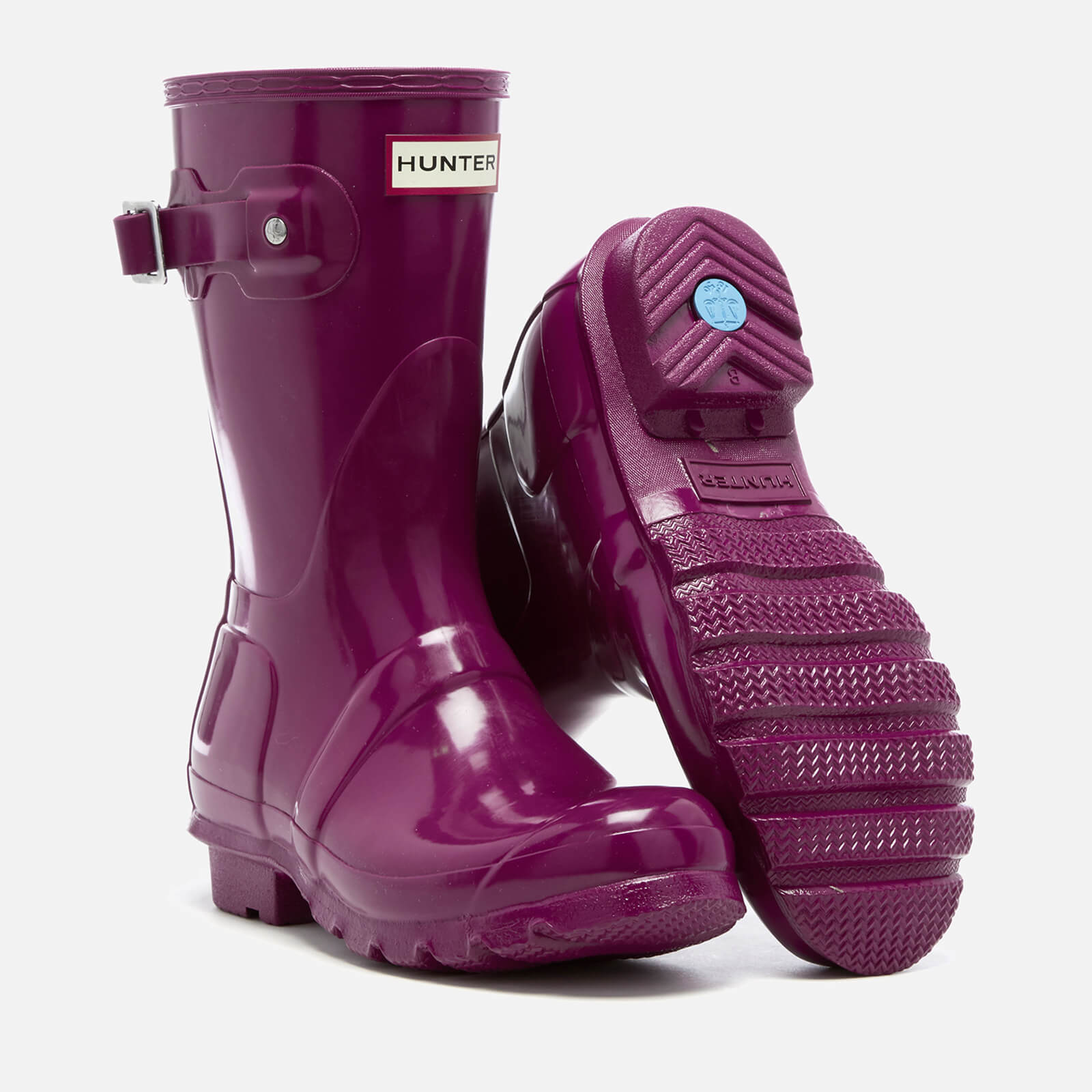 Hunter Women s Original Short Gloss Wellies Violet Coggles