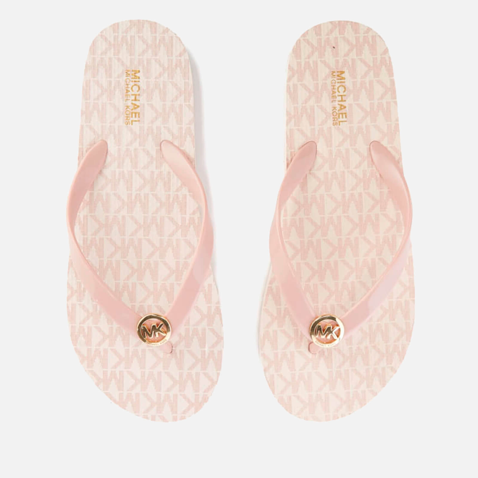 MICHAEL Michael Kors Women s MK Logo Flip Flops Dark Ballet Allsole