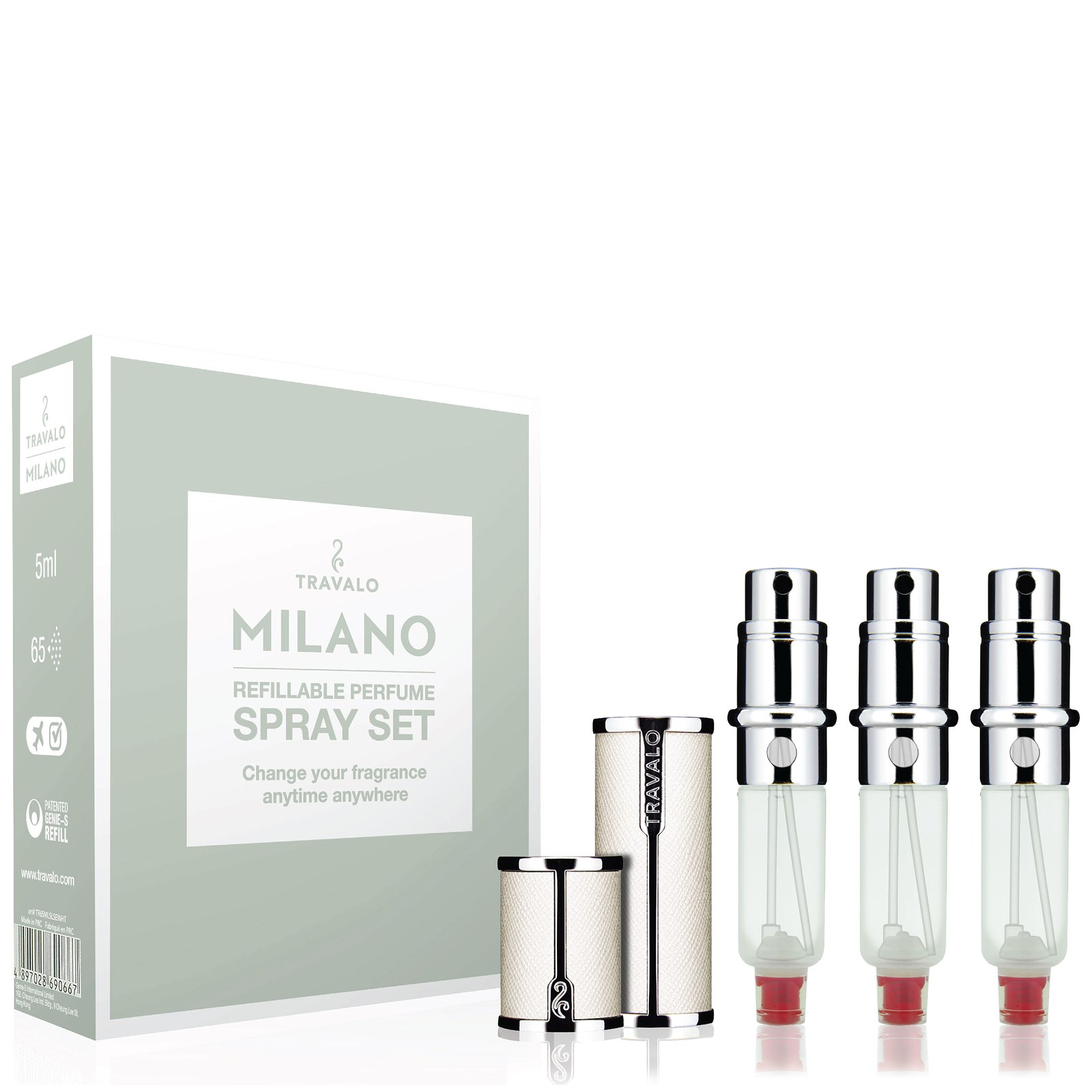 Kit Milano HD Elegance de Travalo - Blanco (5 ml)