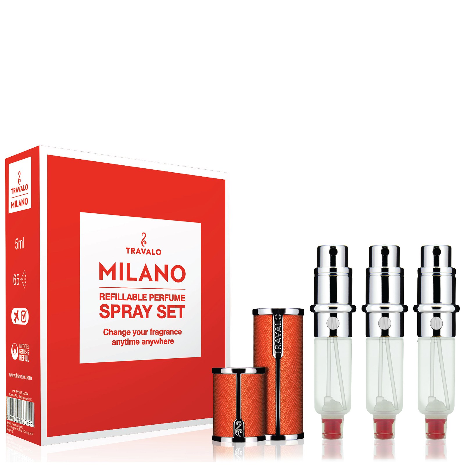 Kit Milano HD Elegance de Travalo - Naranja (5 ml)
