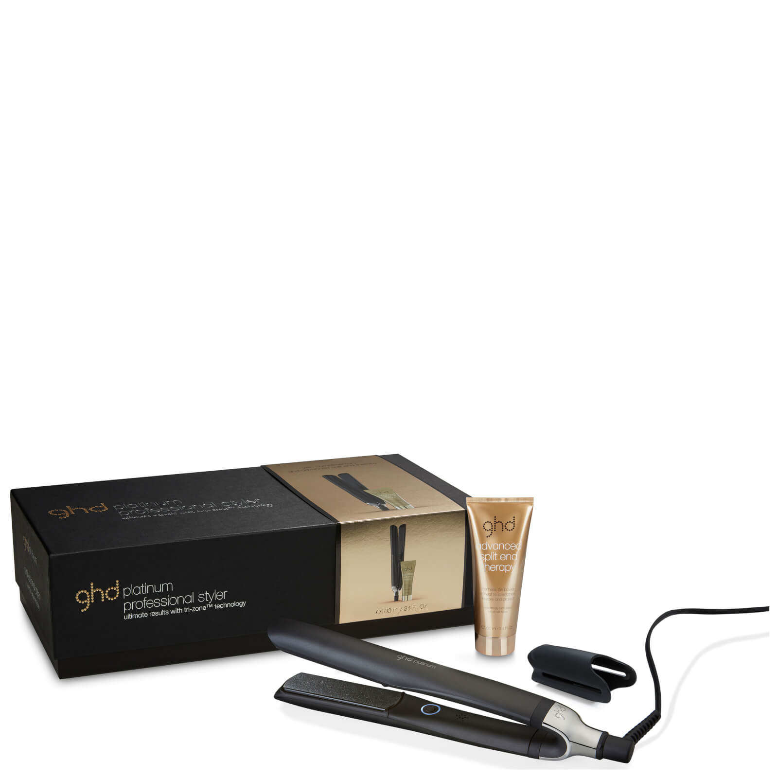 GHD PLATINUM CON TRATAMIENTO AVANZADO DE PUNTAS ABIERTAS
