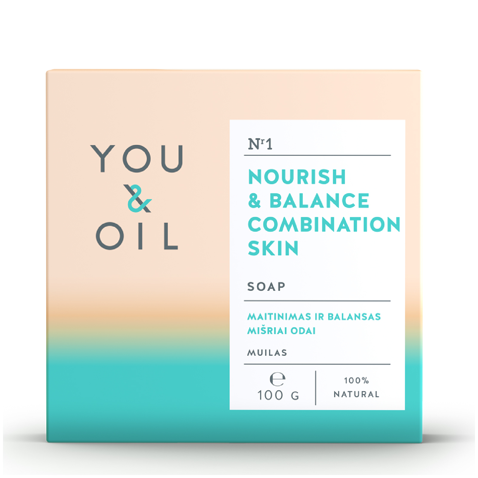 Jabón nutritivo y equilibrante para pieles mixtas de You & Oil (100 g)