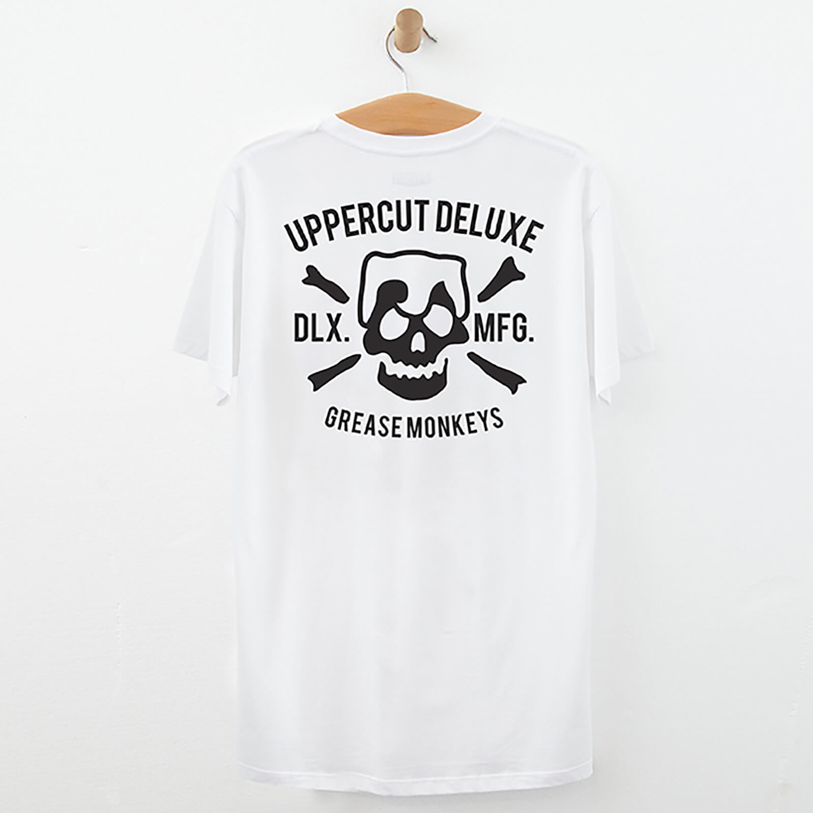 Uppercut Grease Monkey Lives T-Shirt - White/Black Print