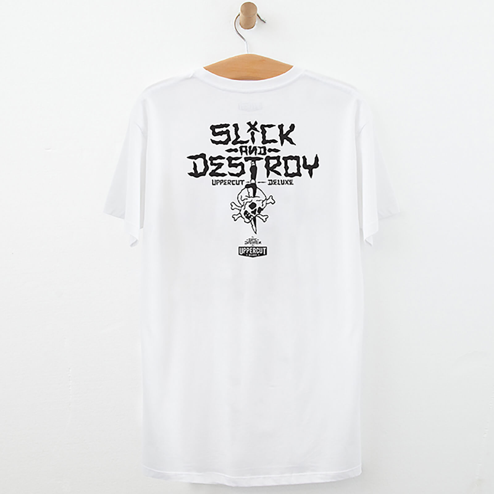 Uppercut Slick and Destroy T-Shirt - White/Black Print