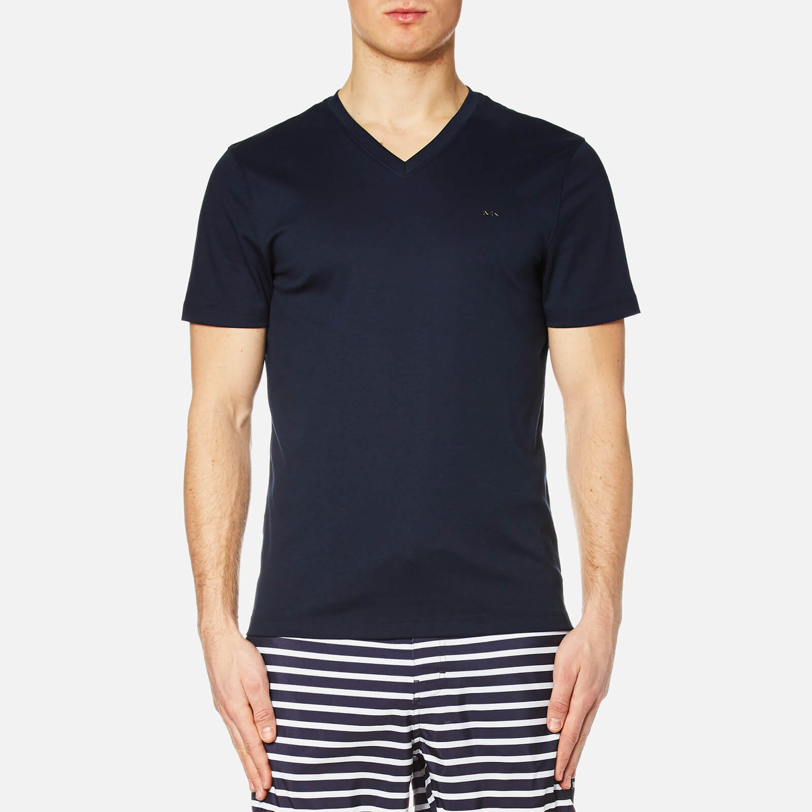 Michael Kors Men s Sleek Mk V Neck T Shirt Midnight Coggles