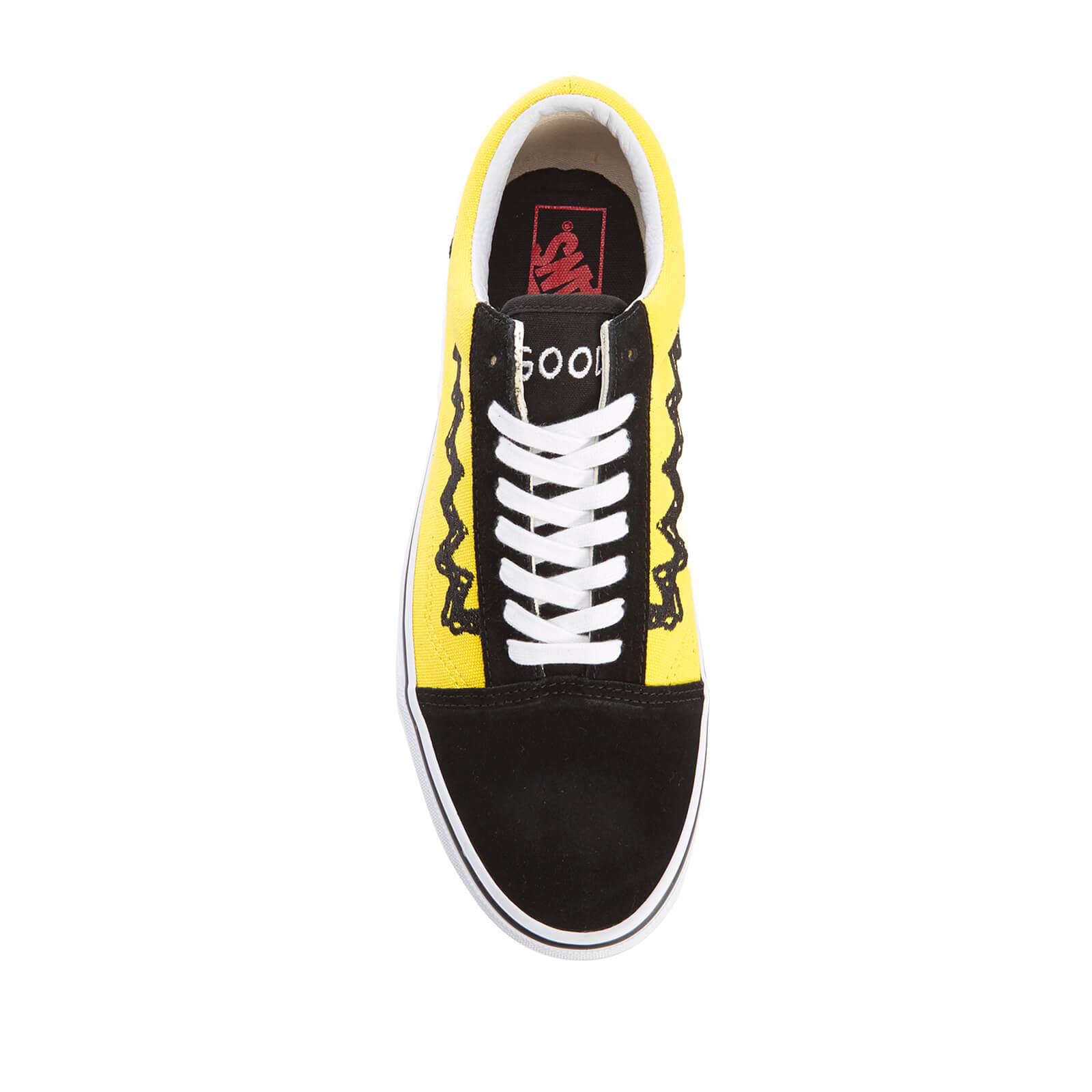 Vans X Peanuts Men s Old Skool Trainers Charlie Brown Black Allsole