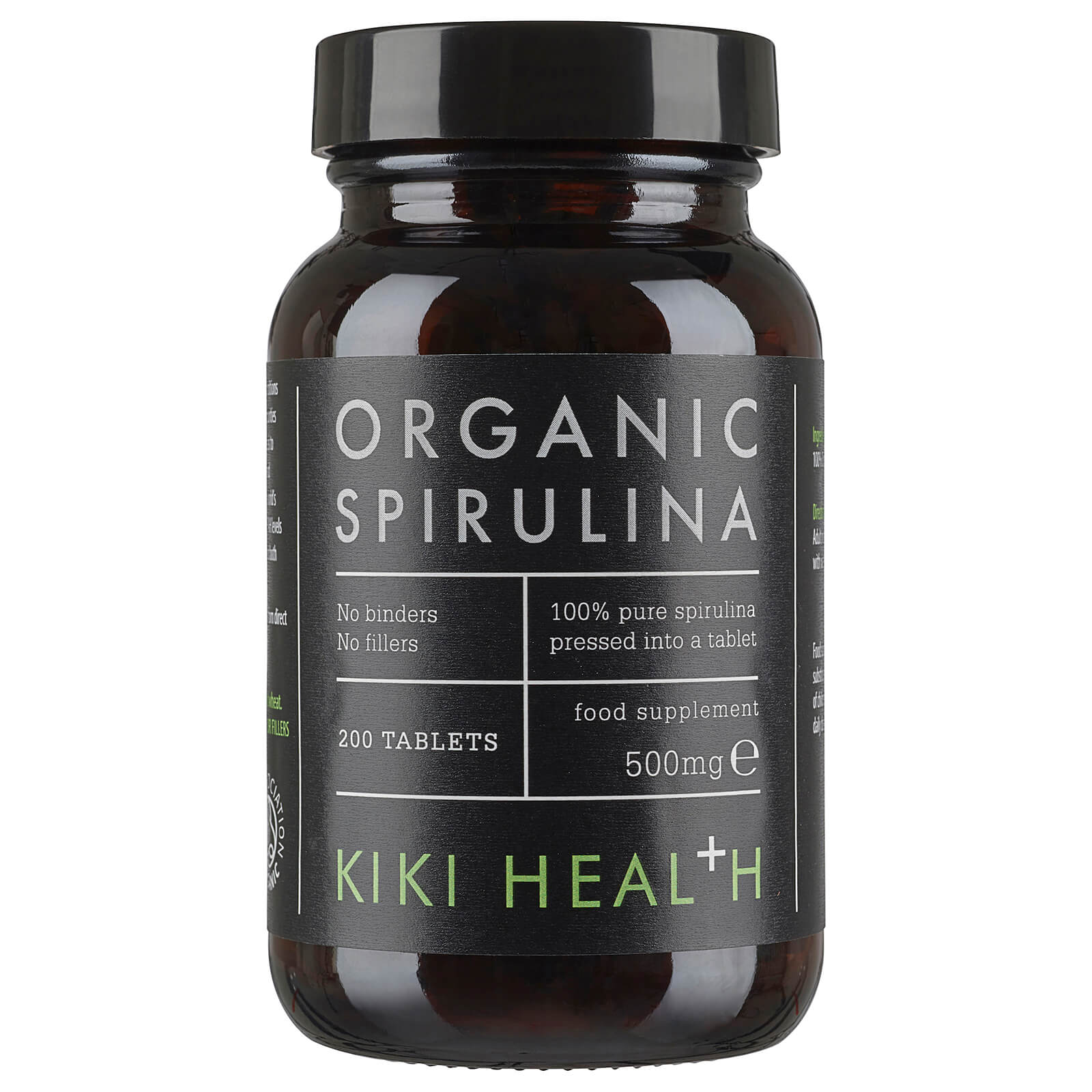 Comprimidos de espirulina orgánica de KIKI Health (200 comprimidos)