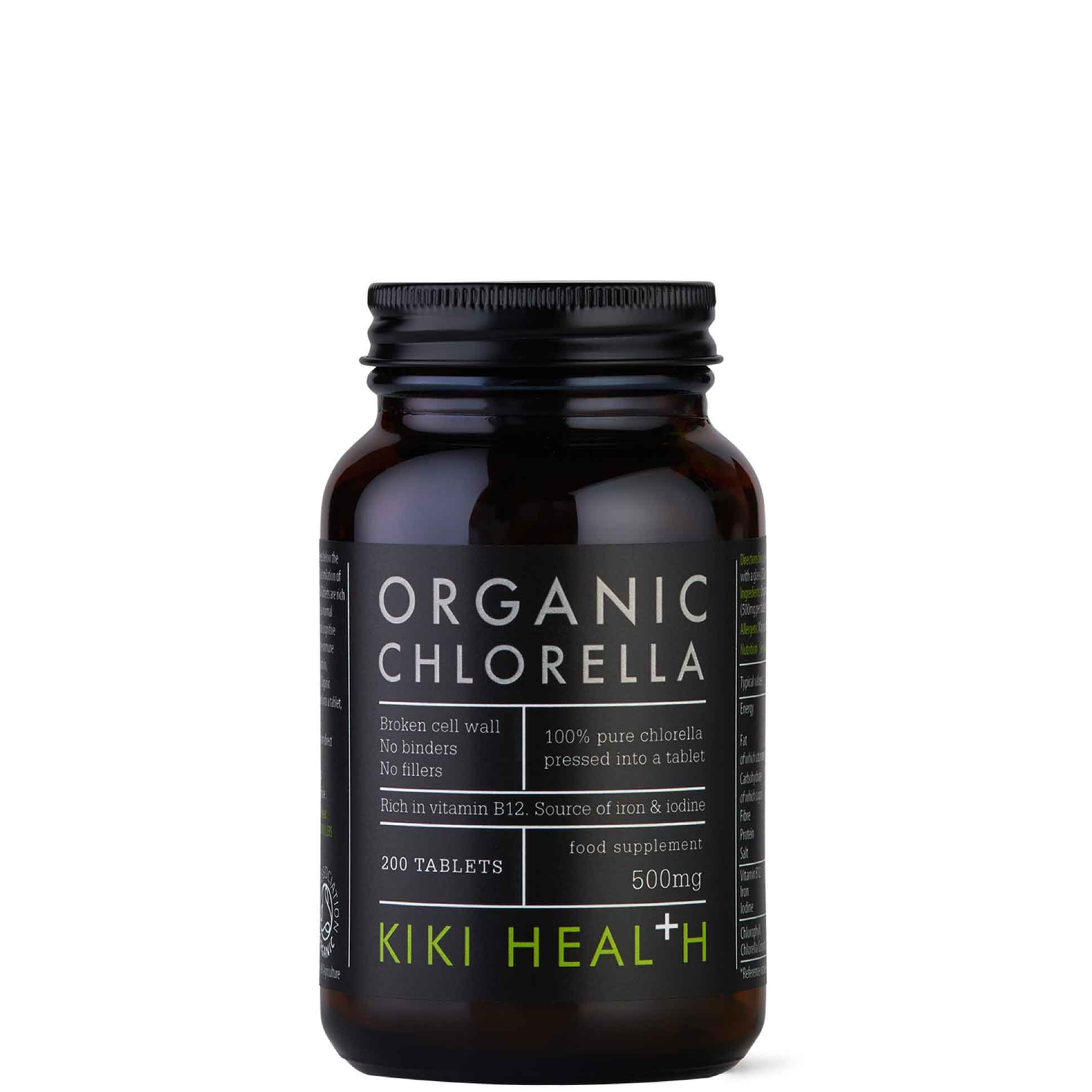 Comprimidos de chlorella orgánica de KIKI Health (200 comprimidos)