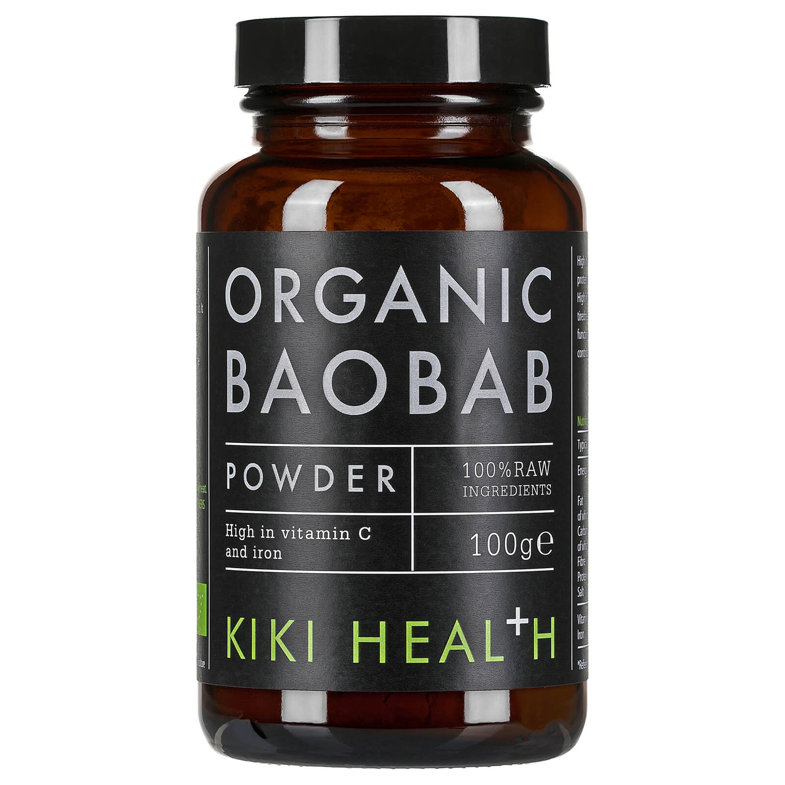 Baobab orgánico en polvo de KIKI Health 100 g