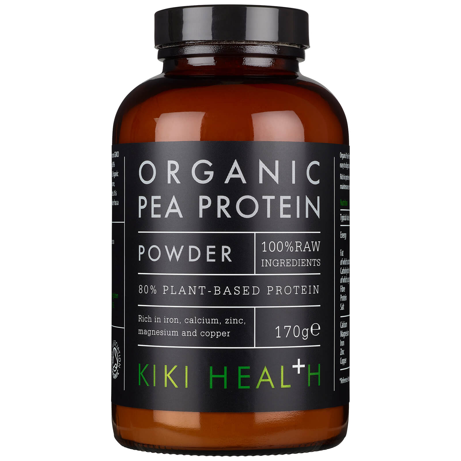 Proteína de guisante orgánico en polvo de KIKI Health 170 g