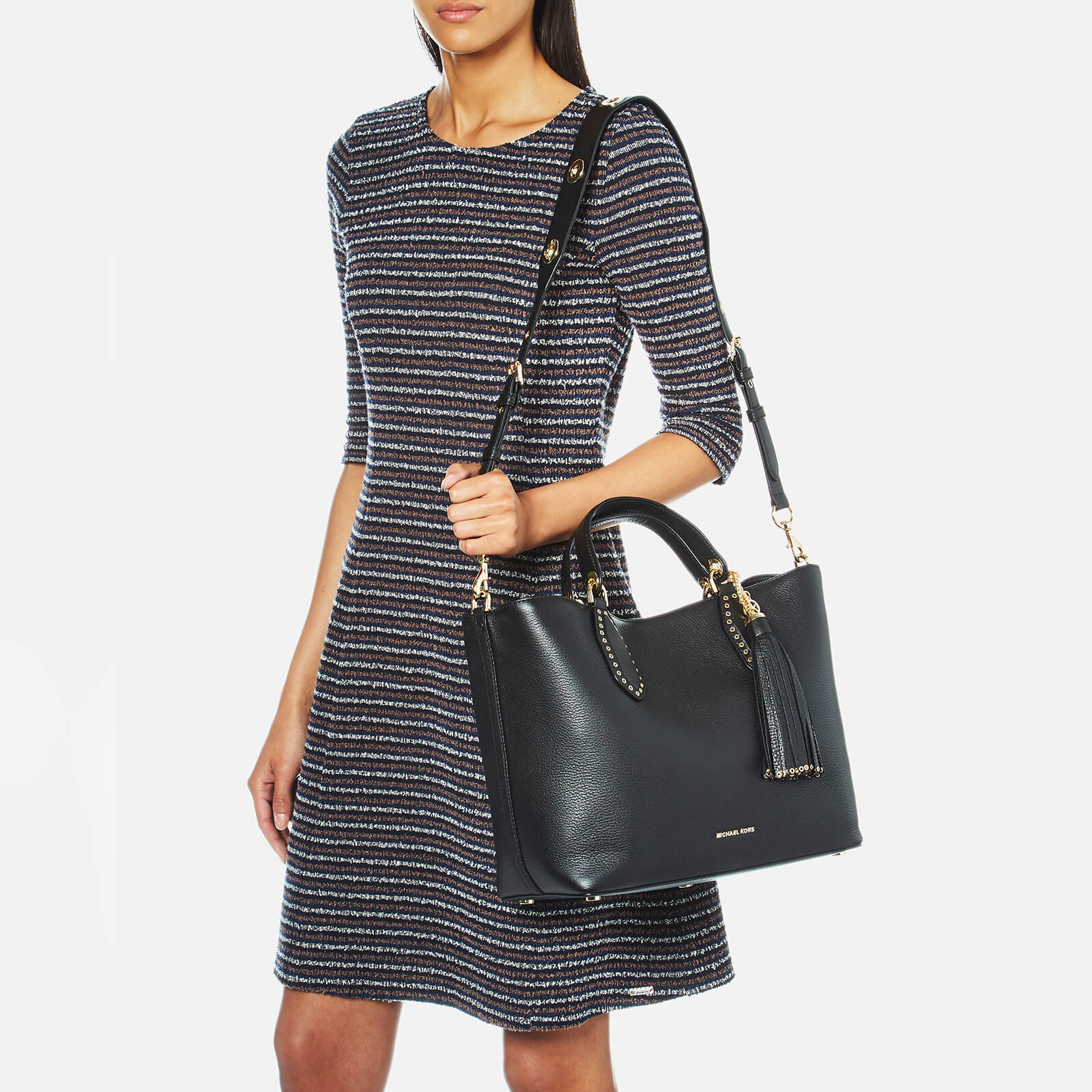 Brooklyn large leather satchel michael kors top