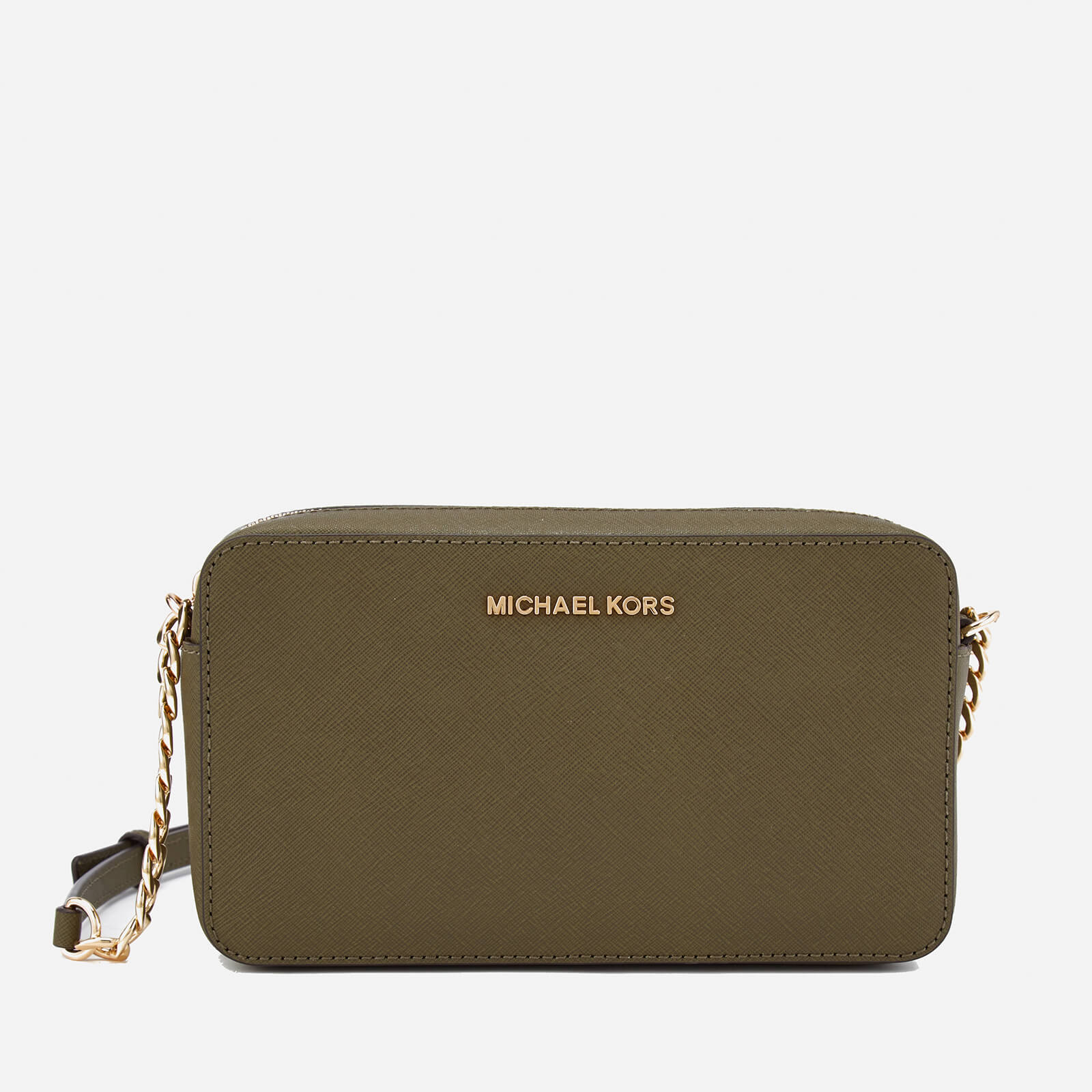 MICHAEL MICHAEL KORS Women s Jet Set Medium East West Cross Body Bag Olive Coggles