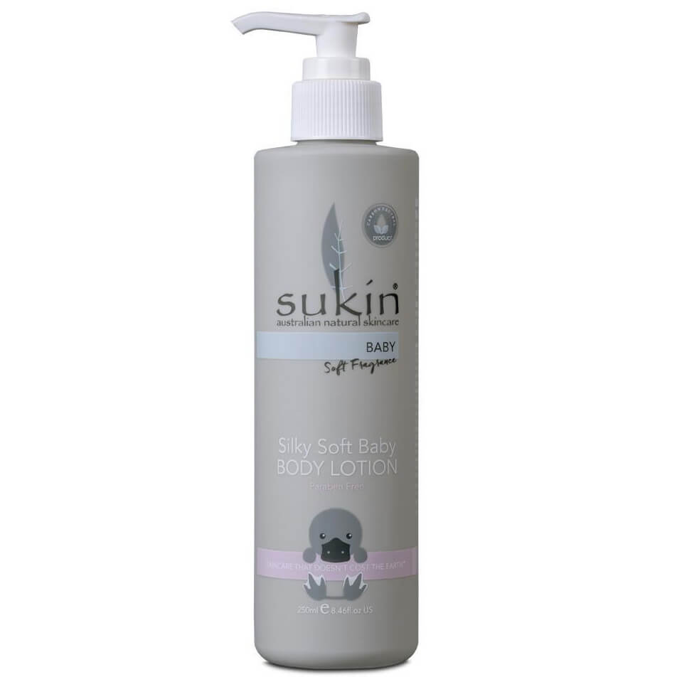Loción corporal suave y sedosa ligeramente perfumada para bebés de Sukin 250 ml