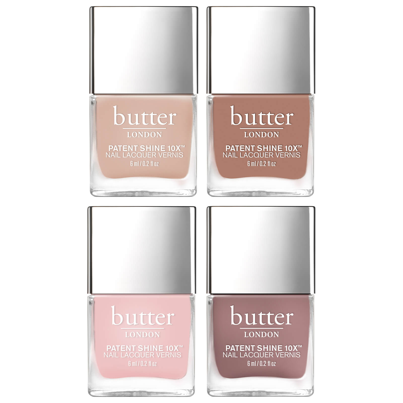 Colección Polished Nudes de butter LONDON (4 x 6 ml)