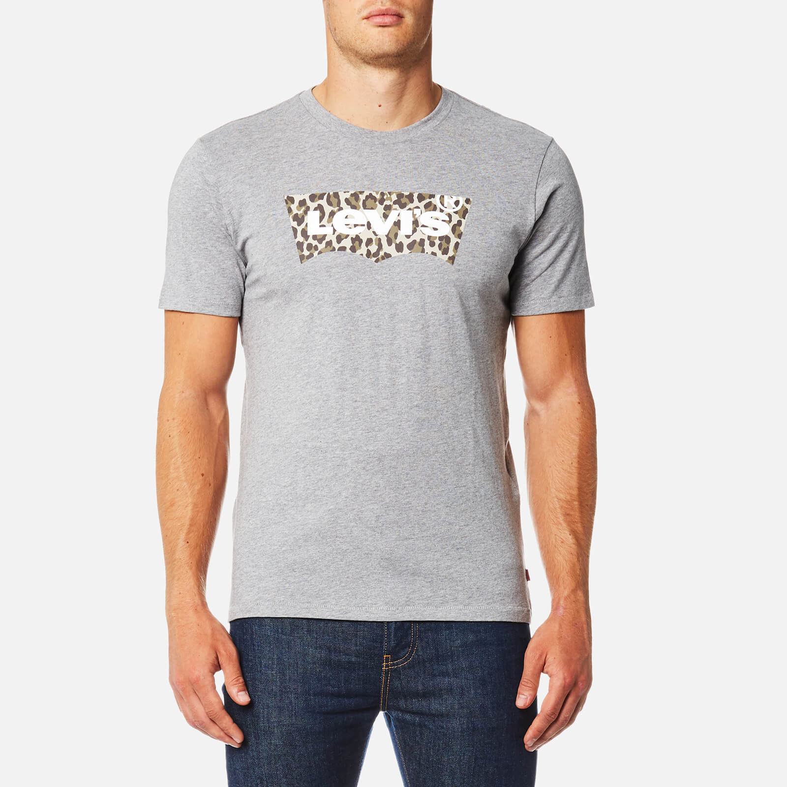 Levi s Men s Housemark Graphic T Shirt Leopard Midtone Coggles
