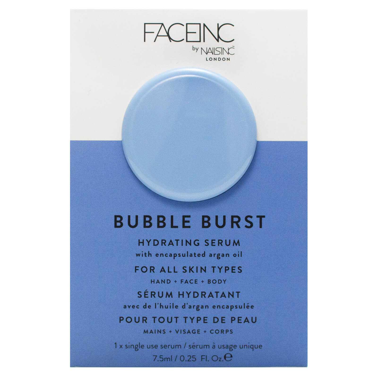Mascarilla hidratante de noche Bubble Burst Smoothing Hydro Night de FACEINC by nails inc. 10 ml